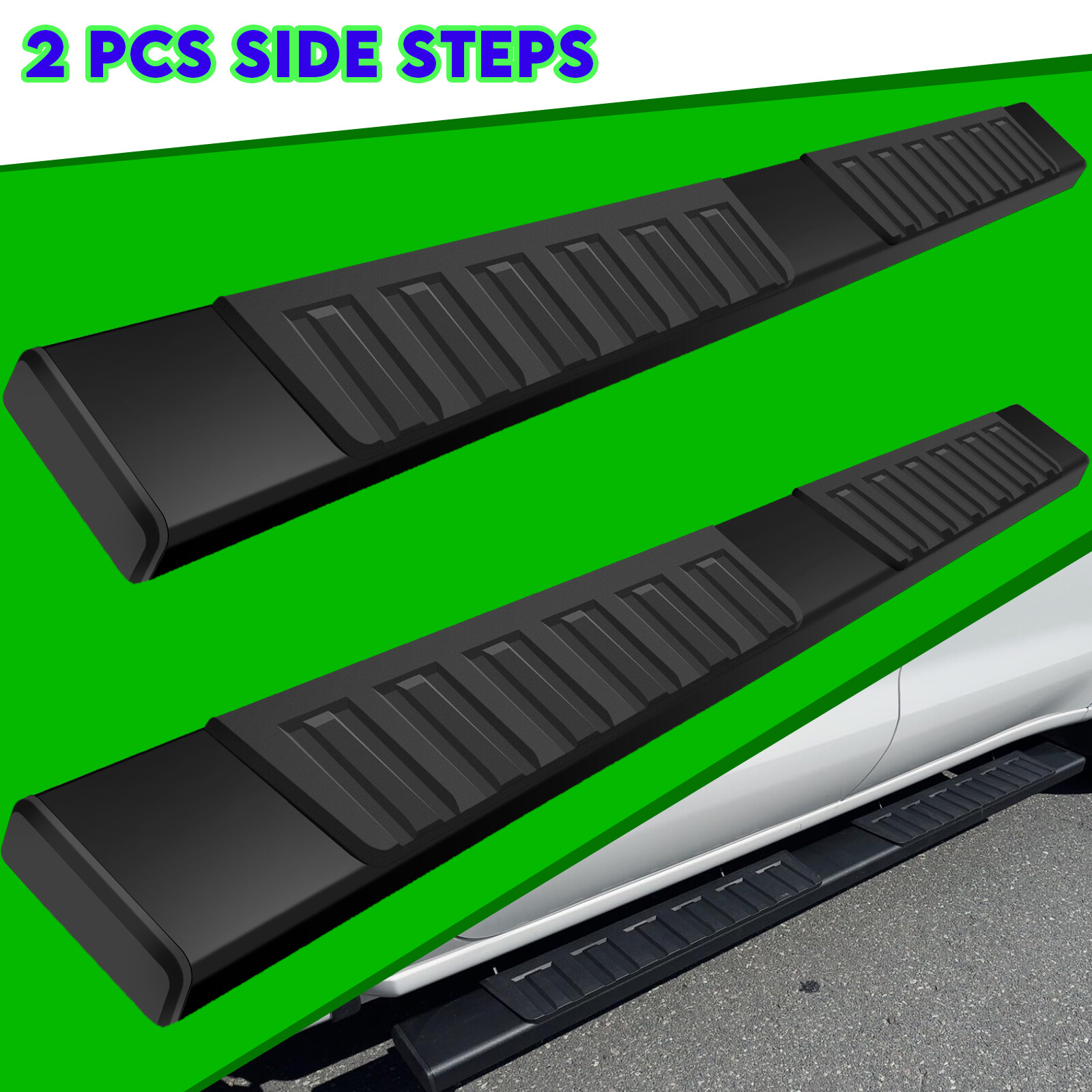 FIT 19-25 Ford Ranger super crew cab 6 inch Nerf Bar Running Boards Pickup BLK H