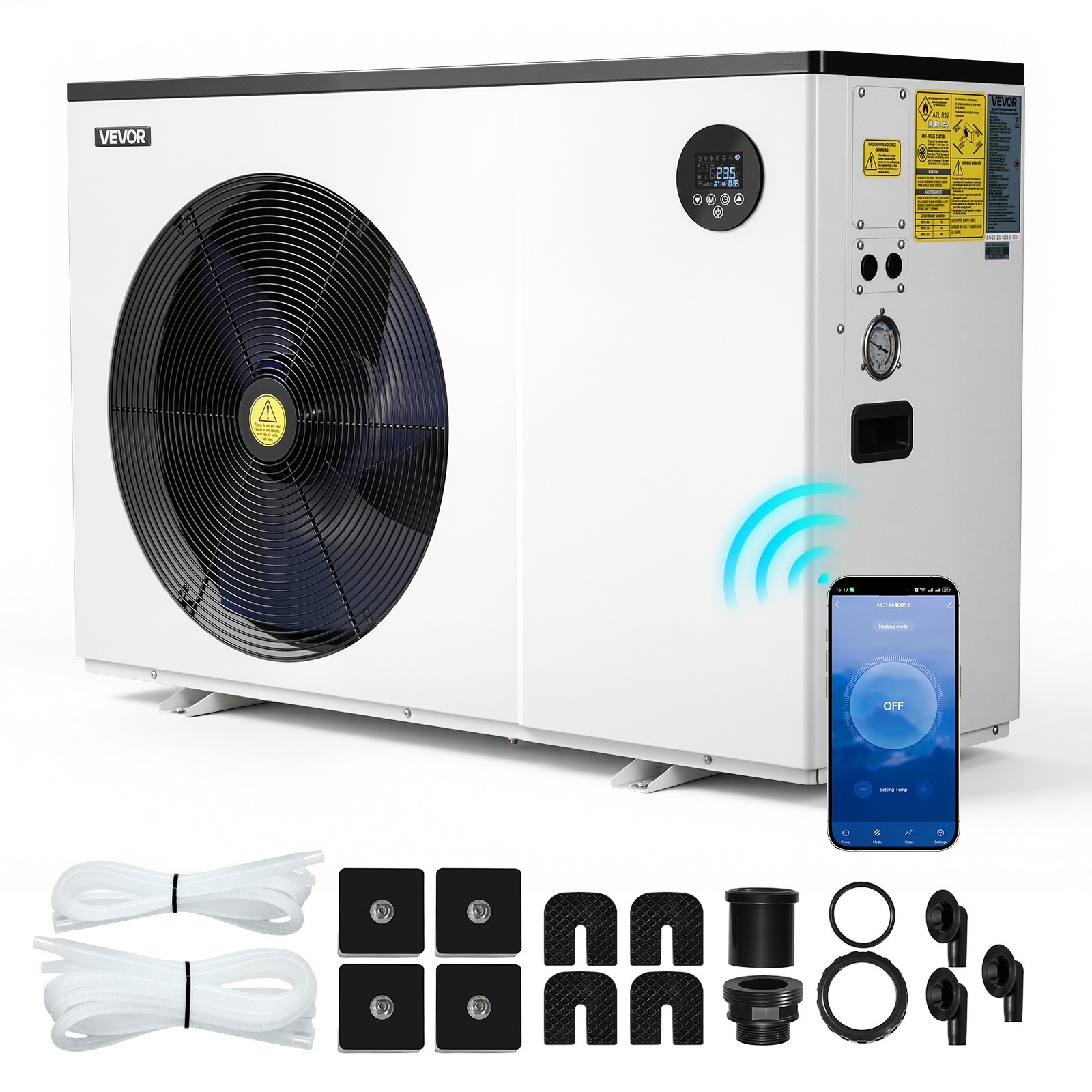 VEVOR 70730 BTU Pool Heat Pump Electric Heater for In-Ground All-DC Inverter