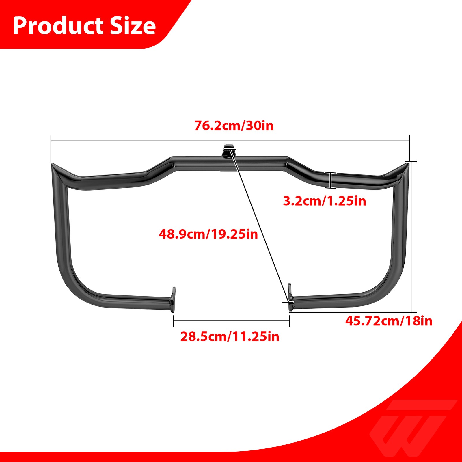 For Harley Touring Road Street Glide Black Front Engine Guard Highway Crash Bar