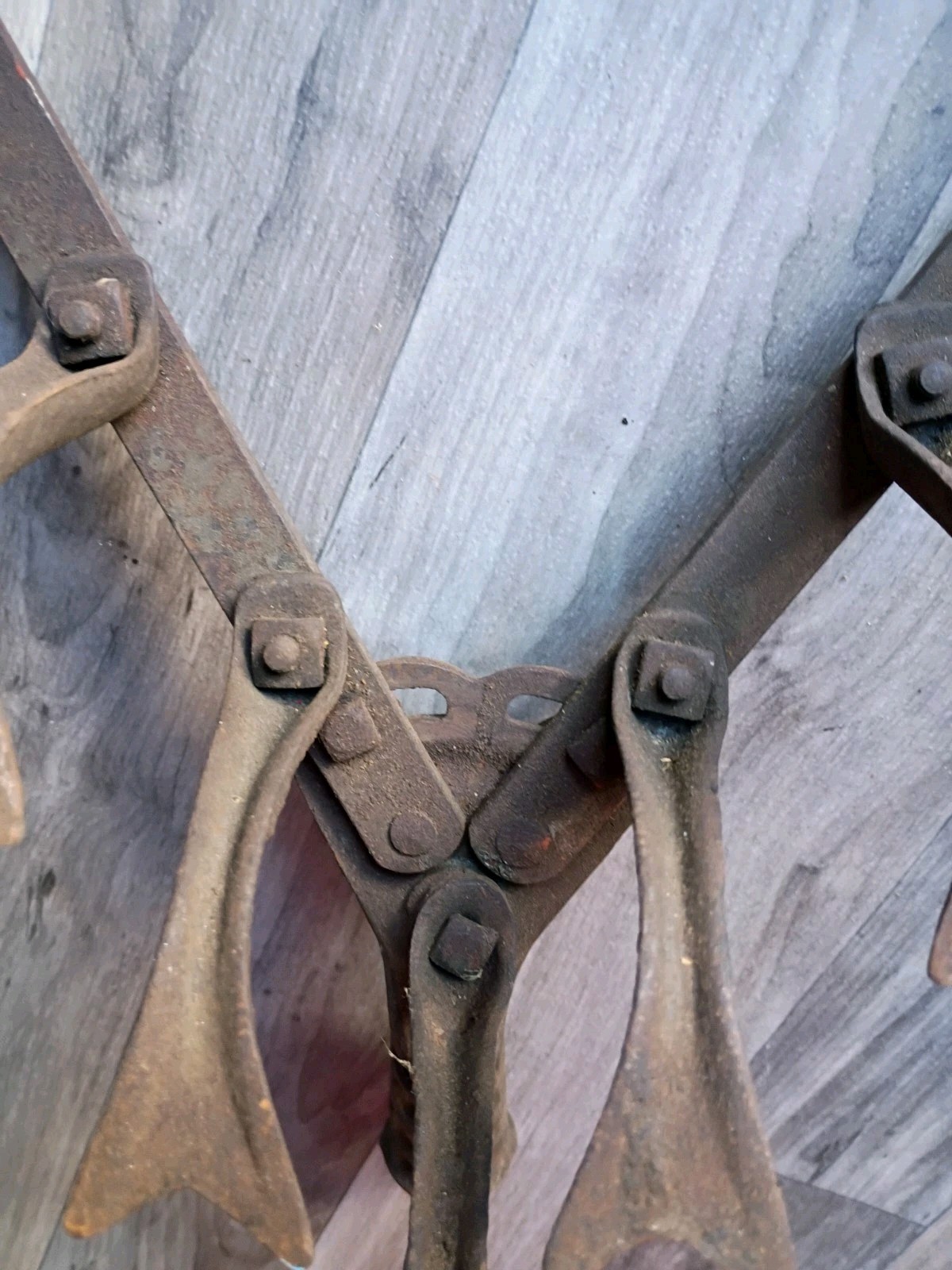 7 Tine Farm Cultivator Rake Adjustable Garden Hand Tiller Heavy Duty Vintage