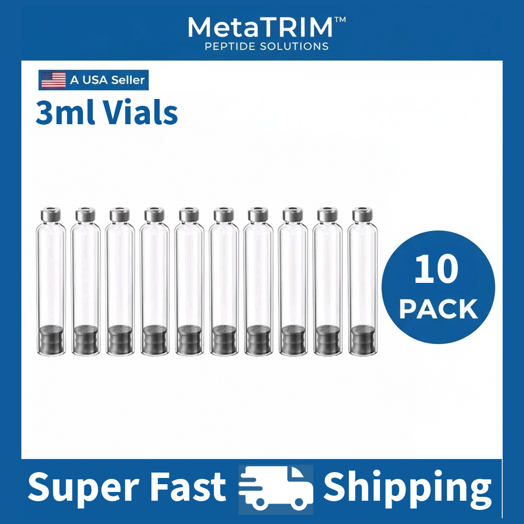 10 20 or 30 lot Sterile Glass Peptide Cartridges for Injection Pens - 3ml Vials