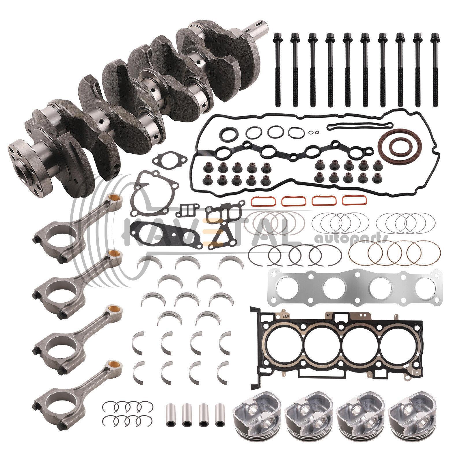 G4KJ 2.4L Engine Rebuild Piston Gasket Kit w/ Crankshaft & Rods For HYUNDAI KIA