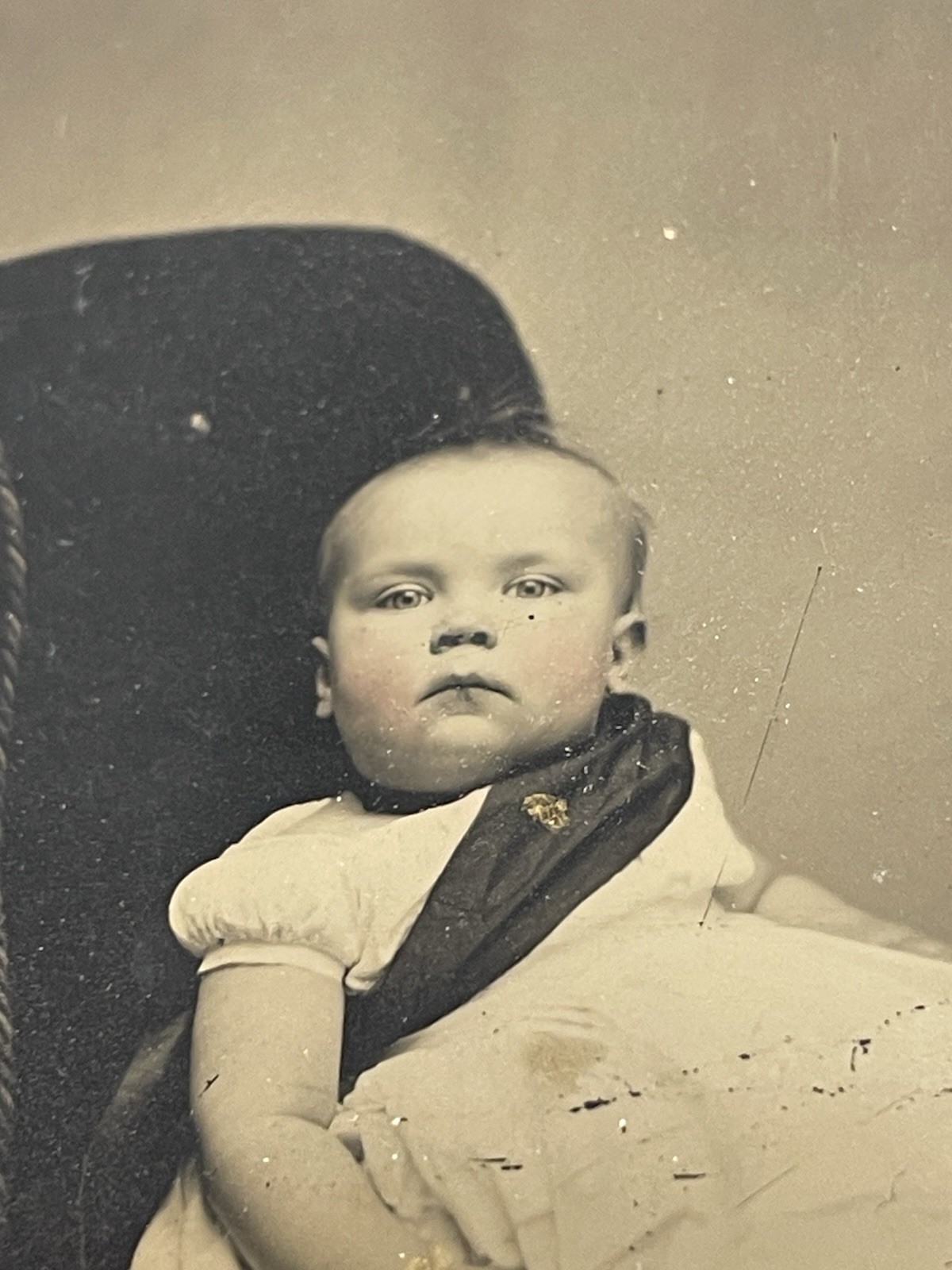 7 Antique Tintype Photographs Civil War Era Portrait Lot Baby Vermont Studio