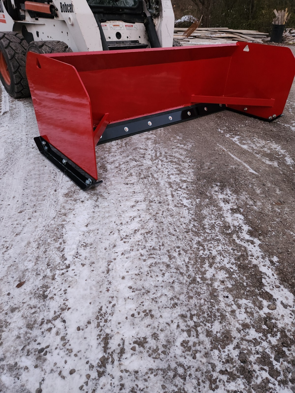 Snow Pusher Box Skid steer Plow Box CAT Case FREIGHT $200 fee distance upgrade