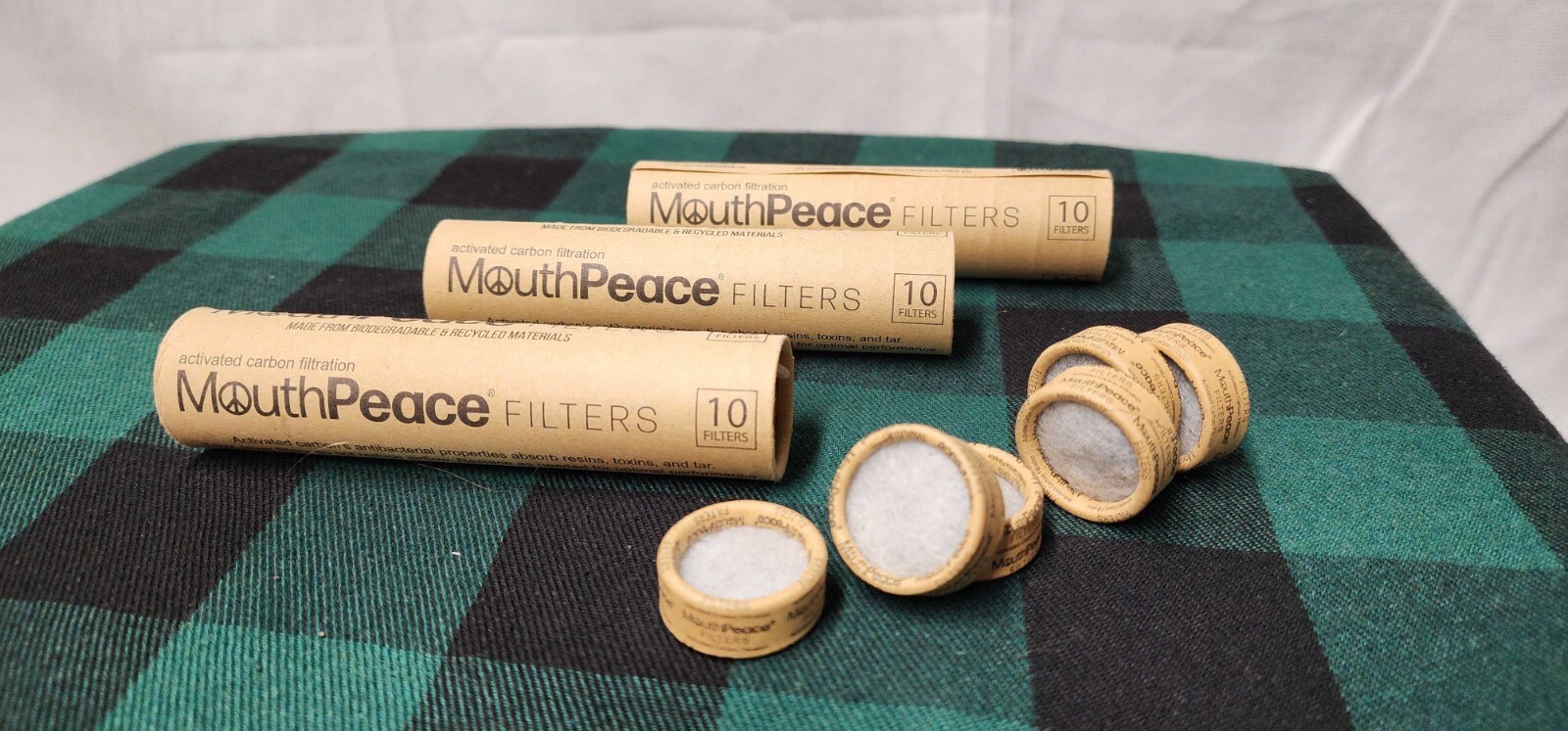 MouthPeace ORIGINAL Carbon Filter Replacements - 3 Packs of 10pc Filter Rolls