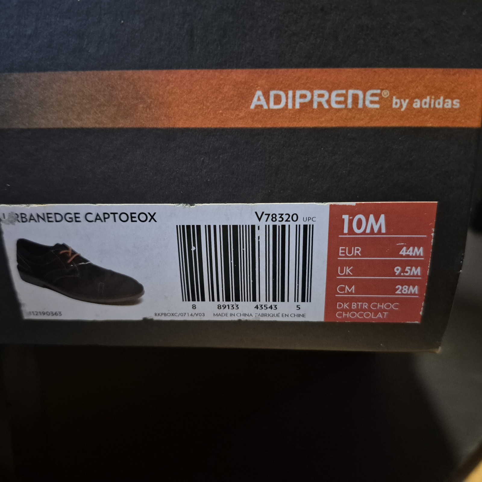 ROCKPORT ADIPRENE BY ADIDAS URBANEDGE CAP TOE BROWN SUEDE 10M V78320 NIB!