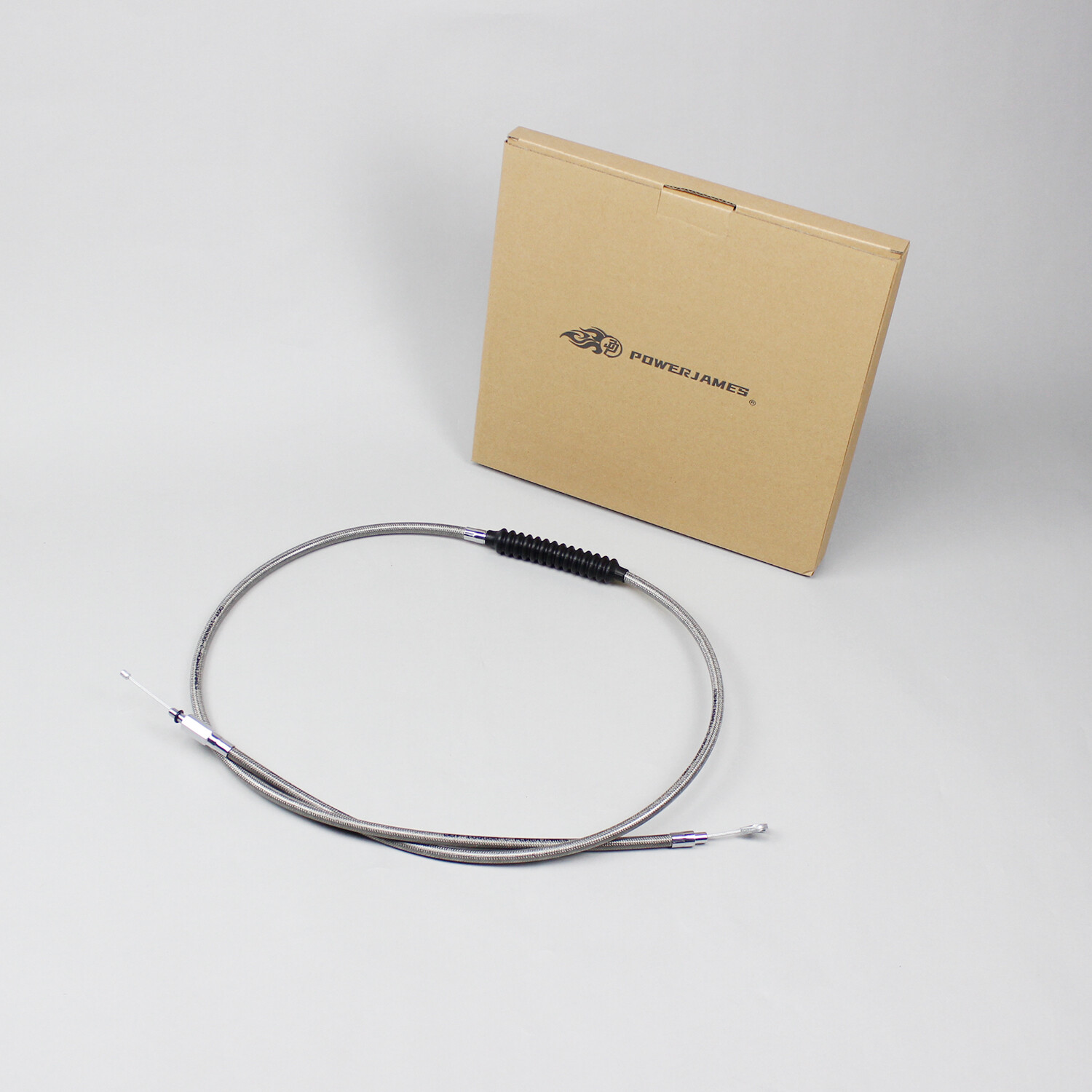 Stainless Steel 71.0" Chrome Braided Clutch Cable for Harley FLHR FLHX FLHT FLTR