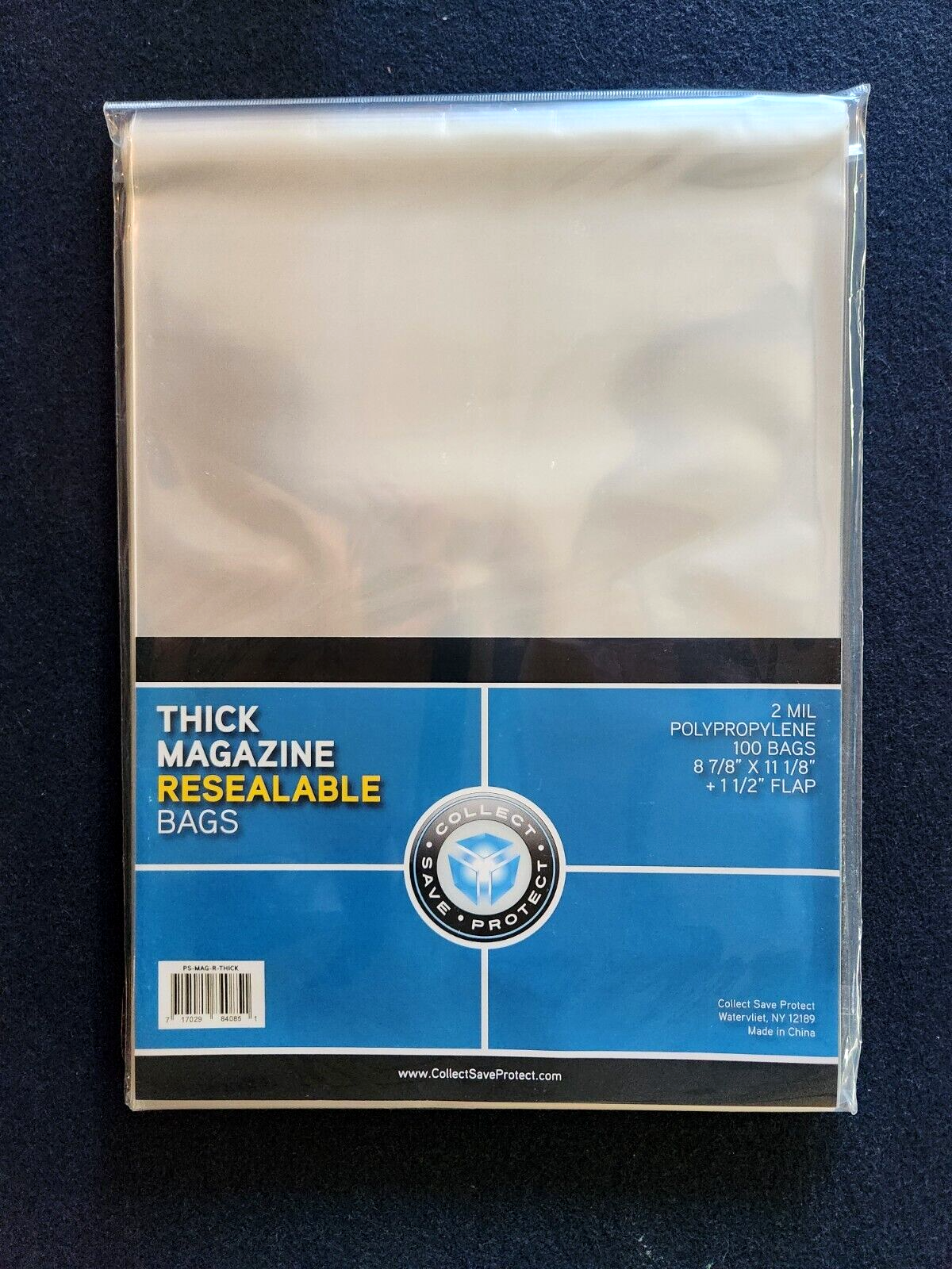 100 Thick Magazine Sleeves Resealable Plastic Storage Bags 8 7/8" x 11 1/8"