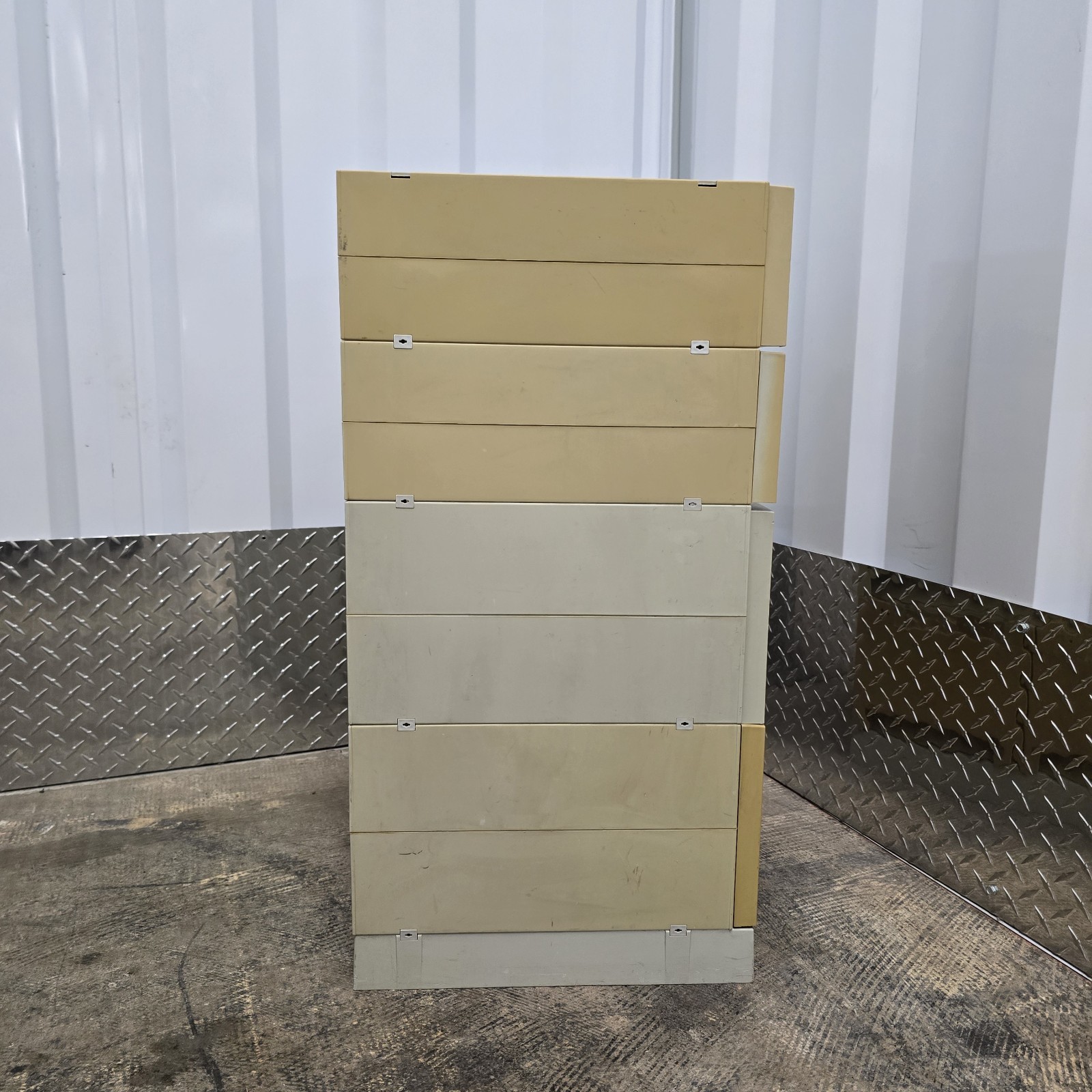 Exponent Vintage 9 Drawer Media Storage 3.5" & 5.25" Floppy Disk 1988 Italy