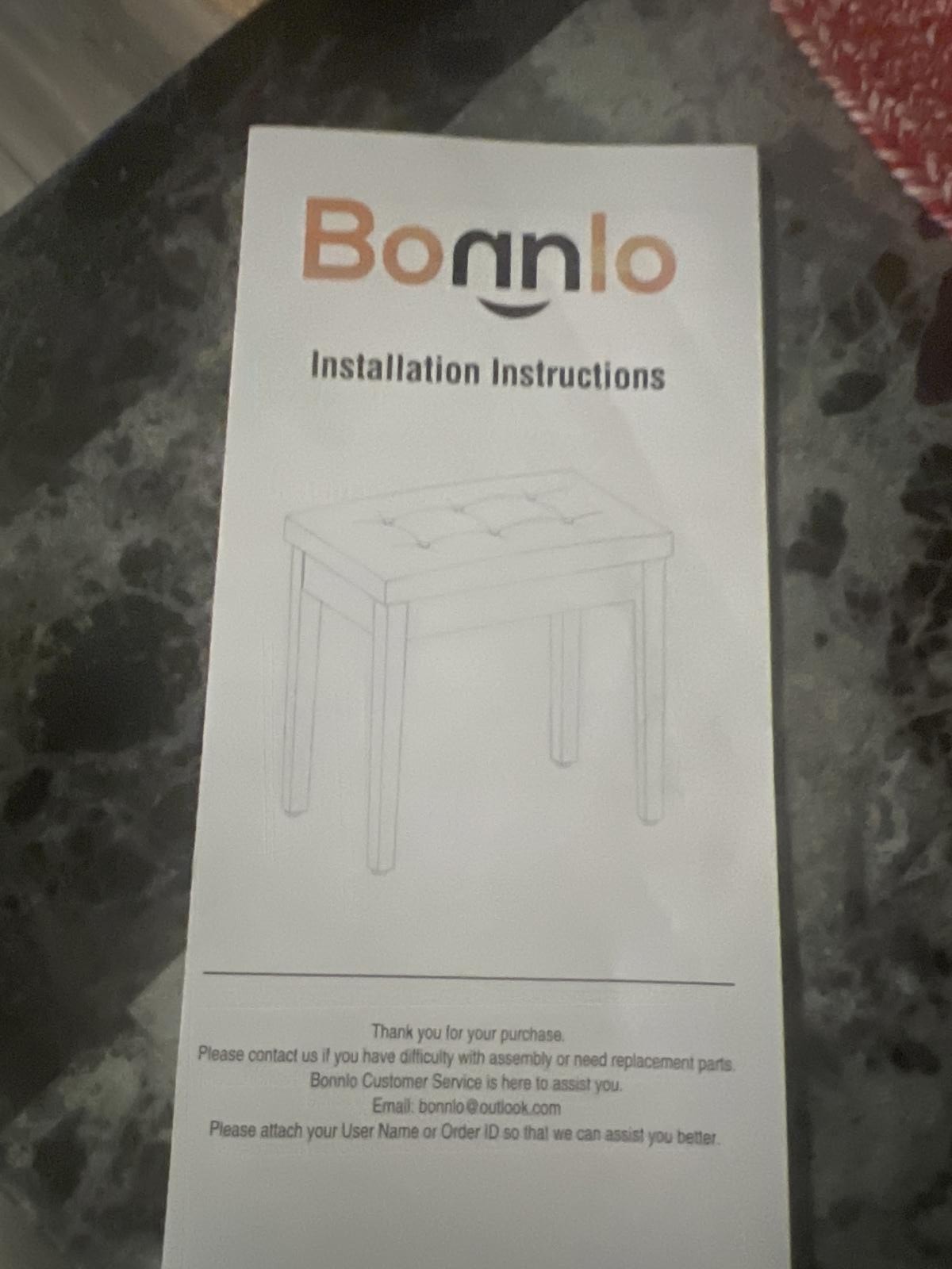 Bonnlo Brown Tufted Duet Piano Storage Bench Stool - Open Box