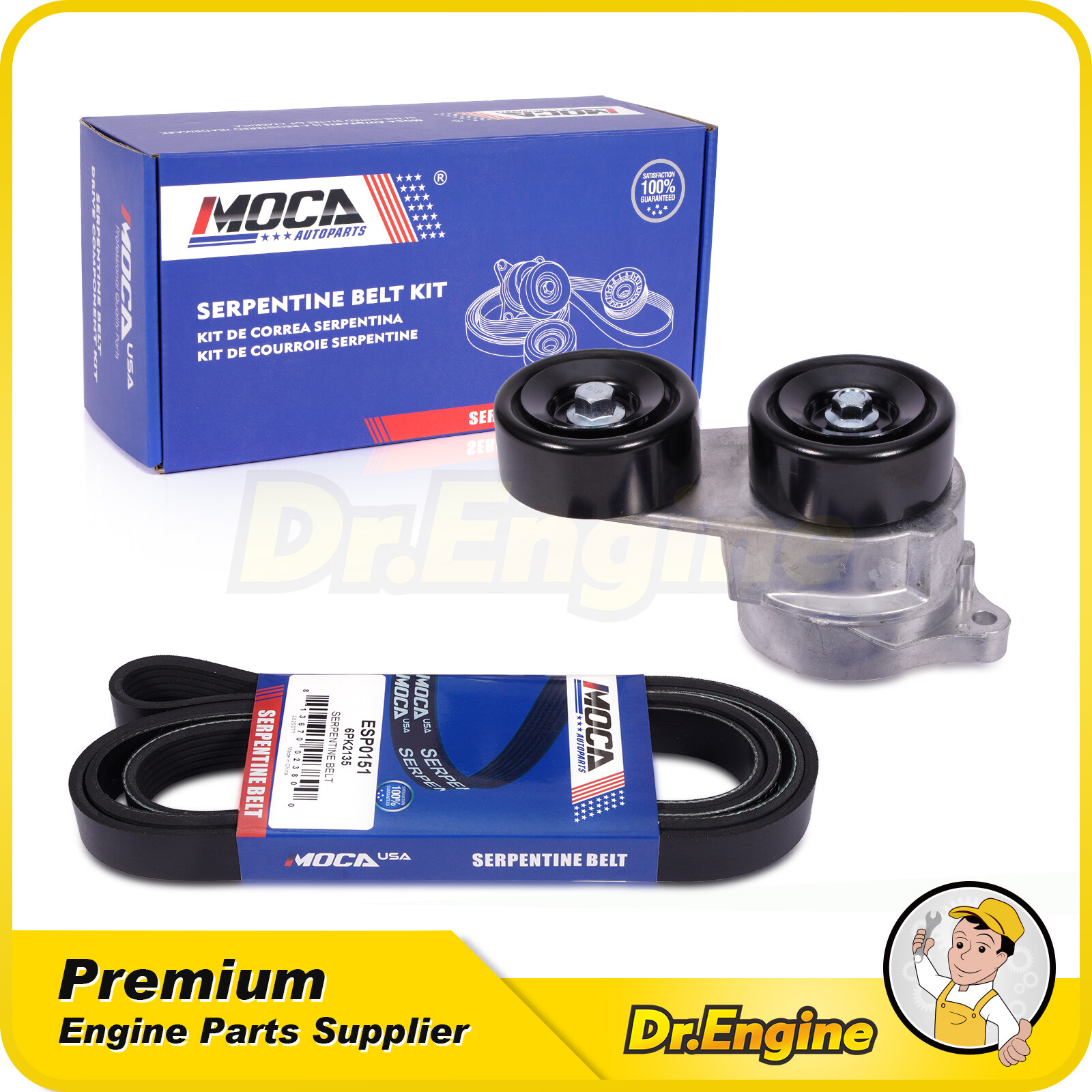 Serpentine Belt Component Kit for Honda Accord Odyssey Pilot Acura MDX ZDX TL