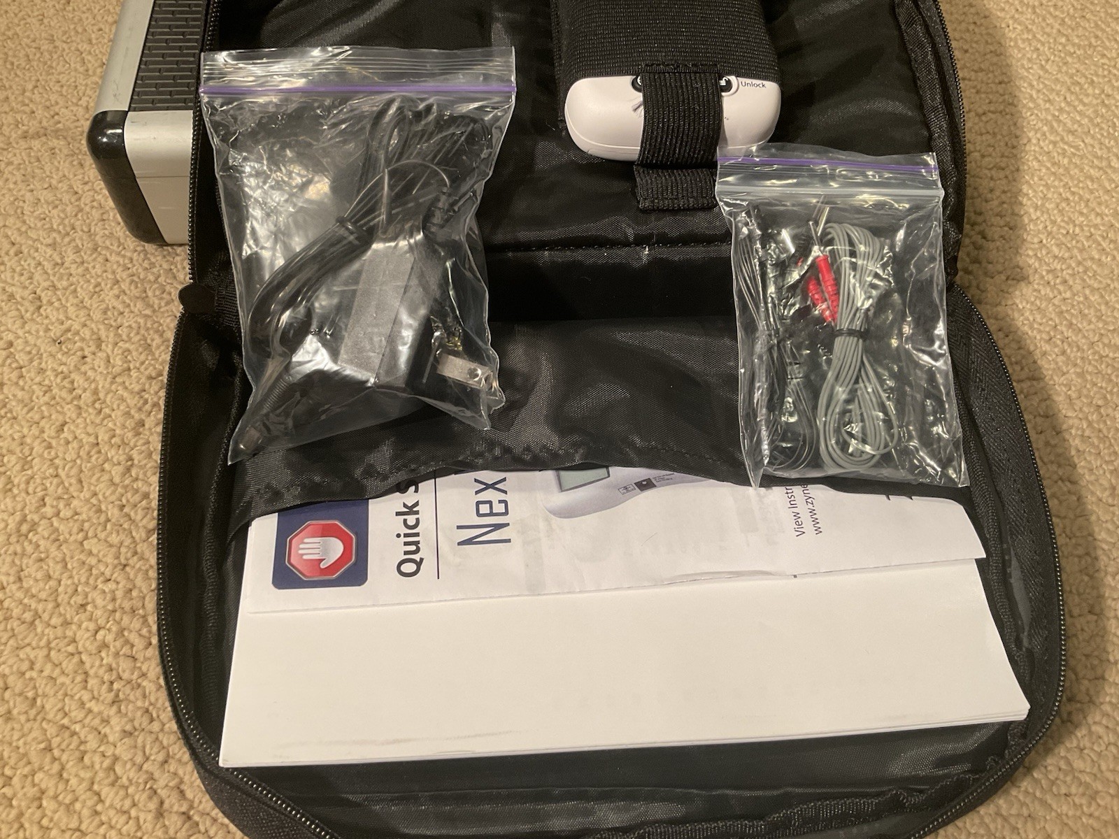 MINT Zynex Medical NexWave Electrotherapy Device Kit 27 Electrodes 4 Batteries