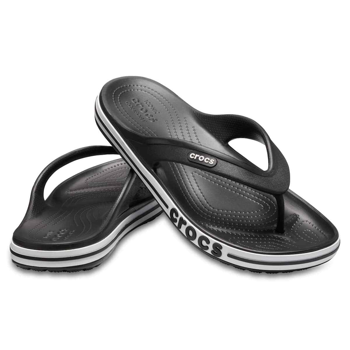 Crocs Adult Bayaband Flip Flops Comfortable Beach Sandals for Men and Women