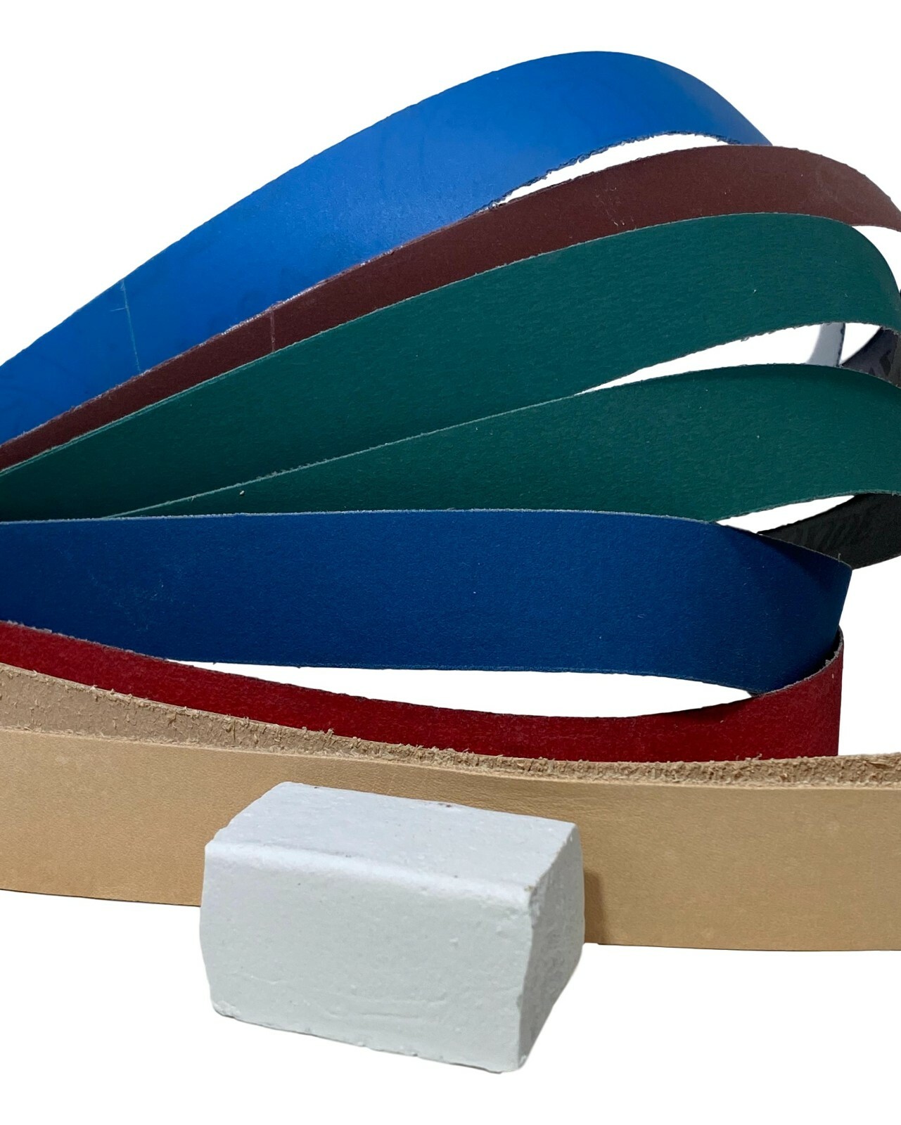 1 x 30 Belt Pack - 6 Grit Belts and Leather Honing Belt with Compound