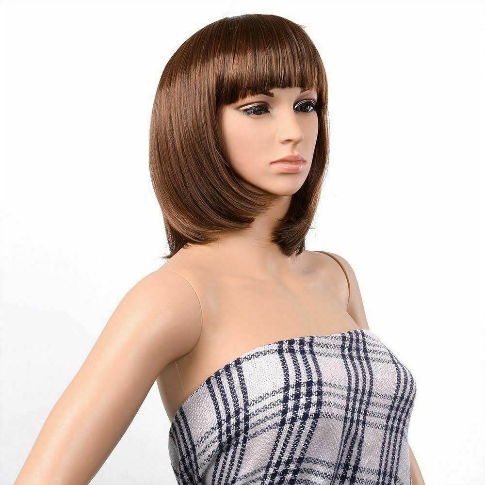 Lady Girl Bob Wig Women's Short Straight Bangs Full Hair Wigs Cosplay Party