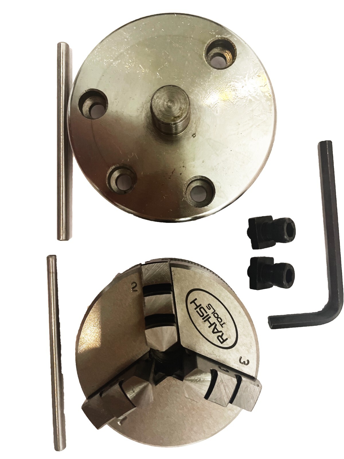 4" 100 mm Rotary Table Horizontal And Vertical With 65 mm 3 Jaw Chuck Backplate