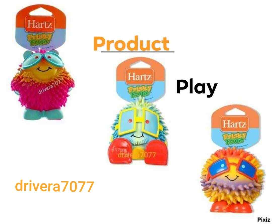 Hartz Frisky and Wettarn rolic Latex Squeakable Dog Toy, Color Varies, 1 count