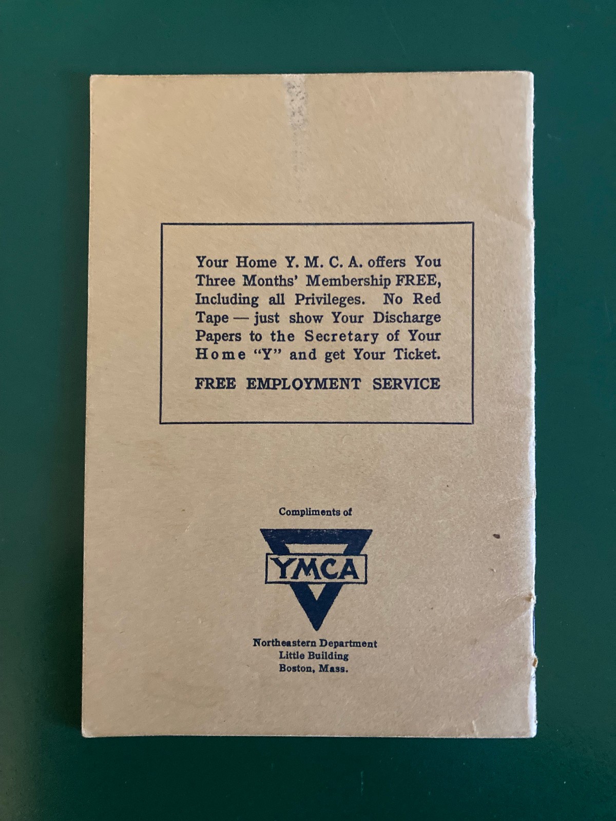 WWI WW1 US The Immortal Yankee Division 1917-1919 History Booklet 26th Division