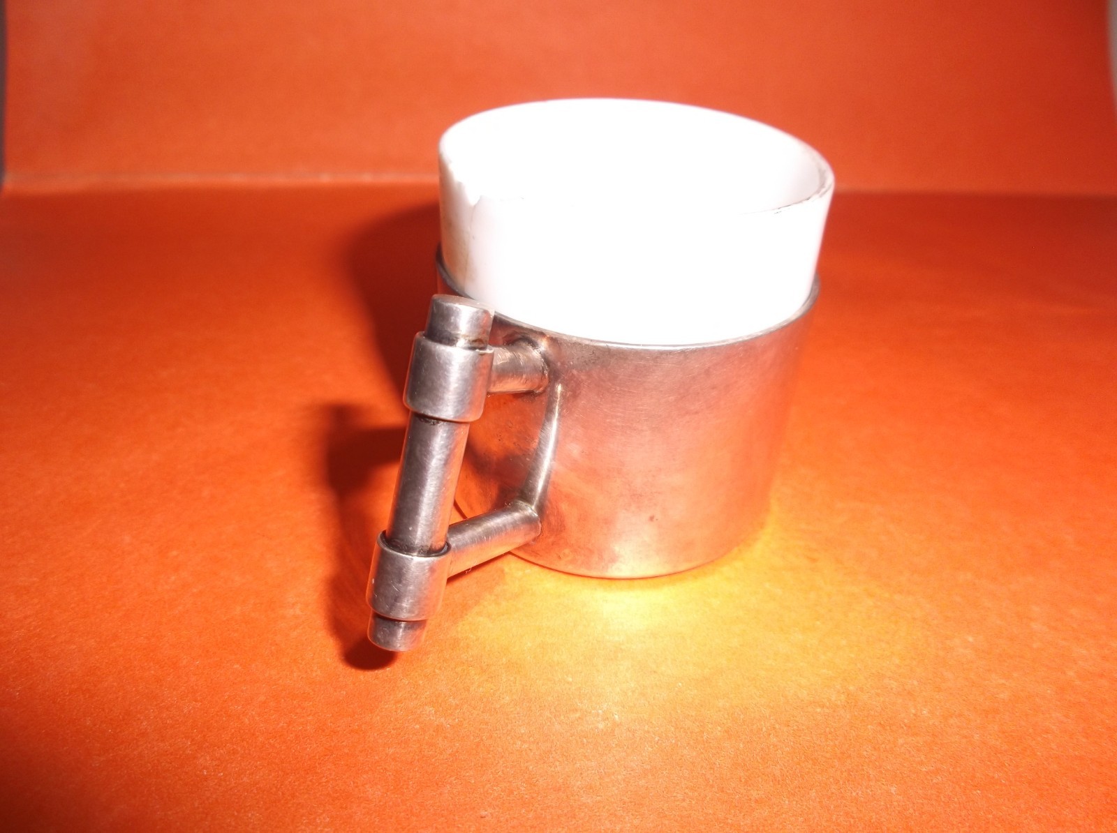 Vintage Silver Demitasse Espresso Cup by Krupp Berndorf, Original Liner