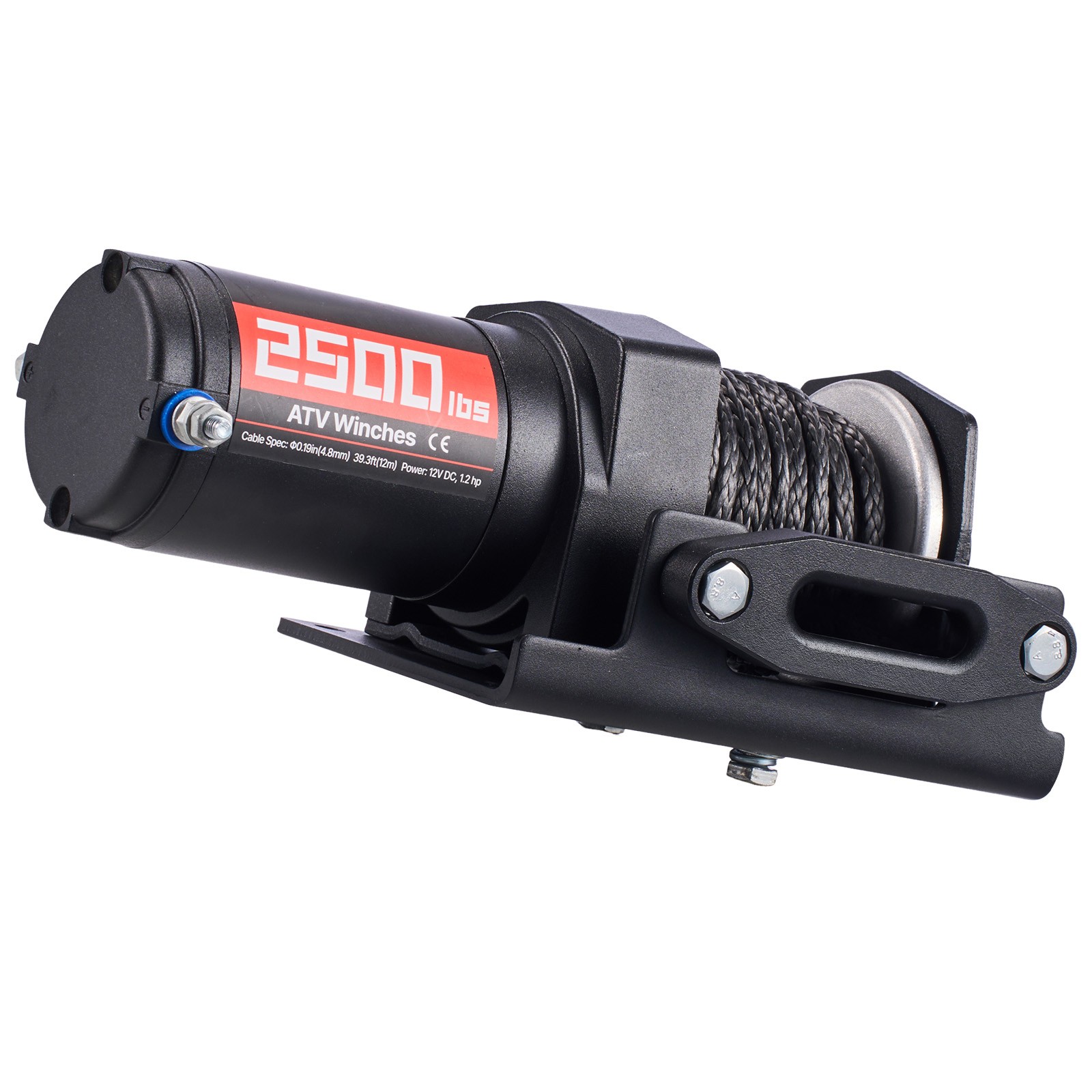 Uimoso 2500 lbs 12V Electric Winch with Synthetic Rope and Wired Remote Control