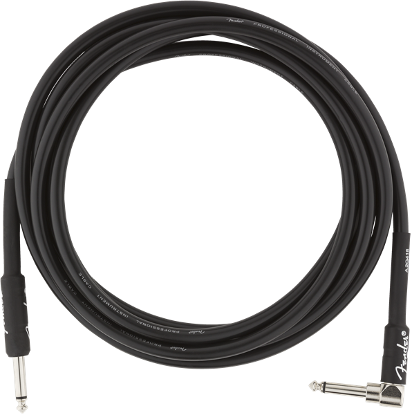 Fender Professional Guitar/Instrument Cable, Straight-Right Angle, 10' ft