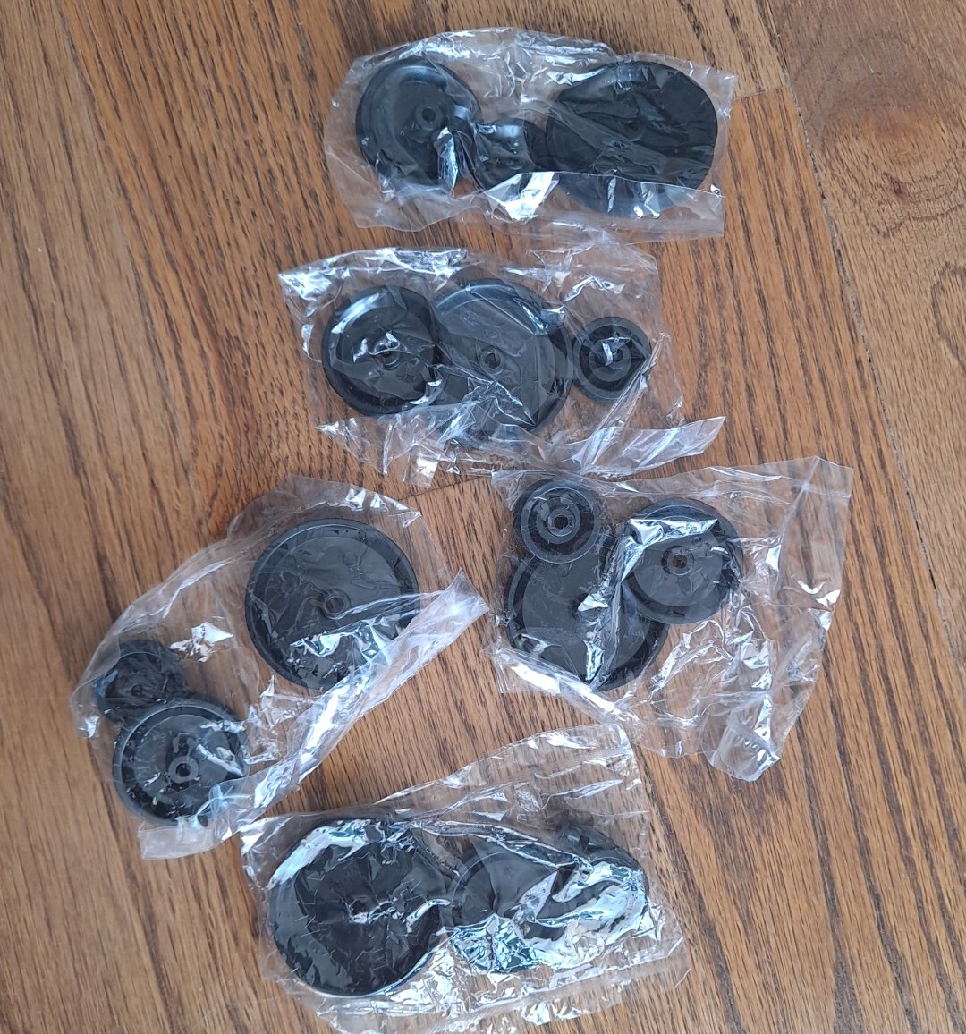 5 Pkgs Plastic Pulley Wheels DIY Model Toy Hobby Educational STEM Projects New