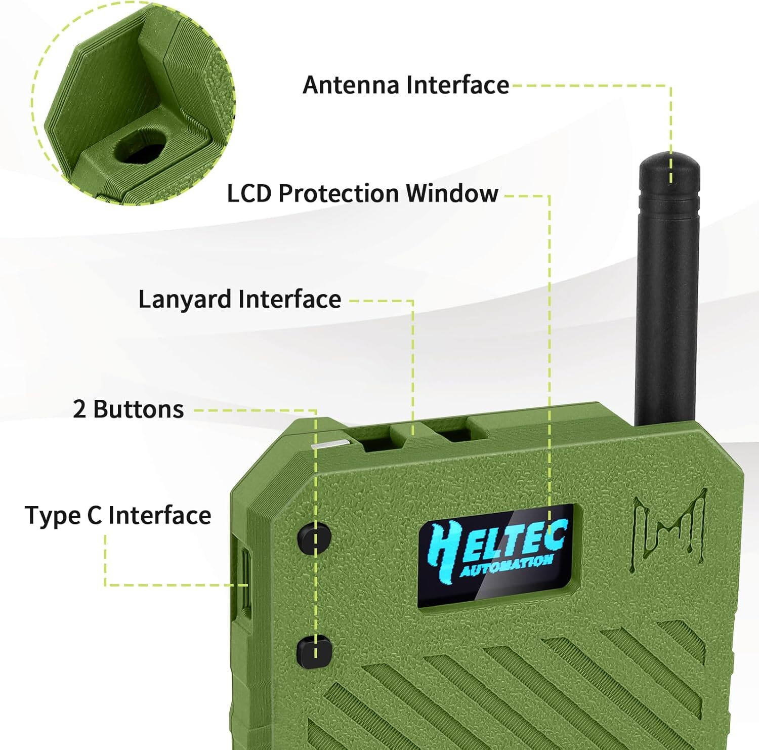 2Sets ESP32 LoRa V3 Development Board + 915MHz Antennas +Battery+Meshtastic Case
