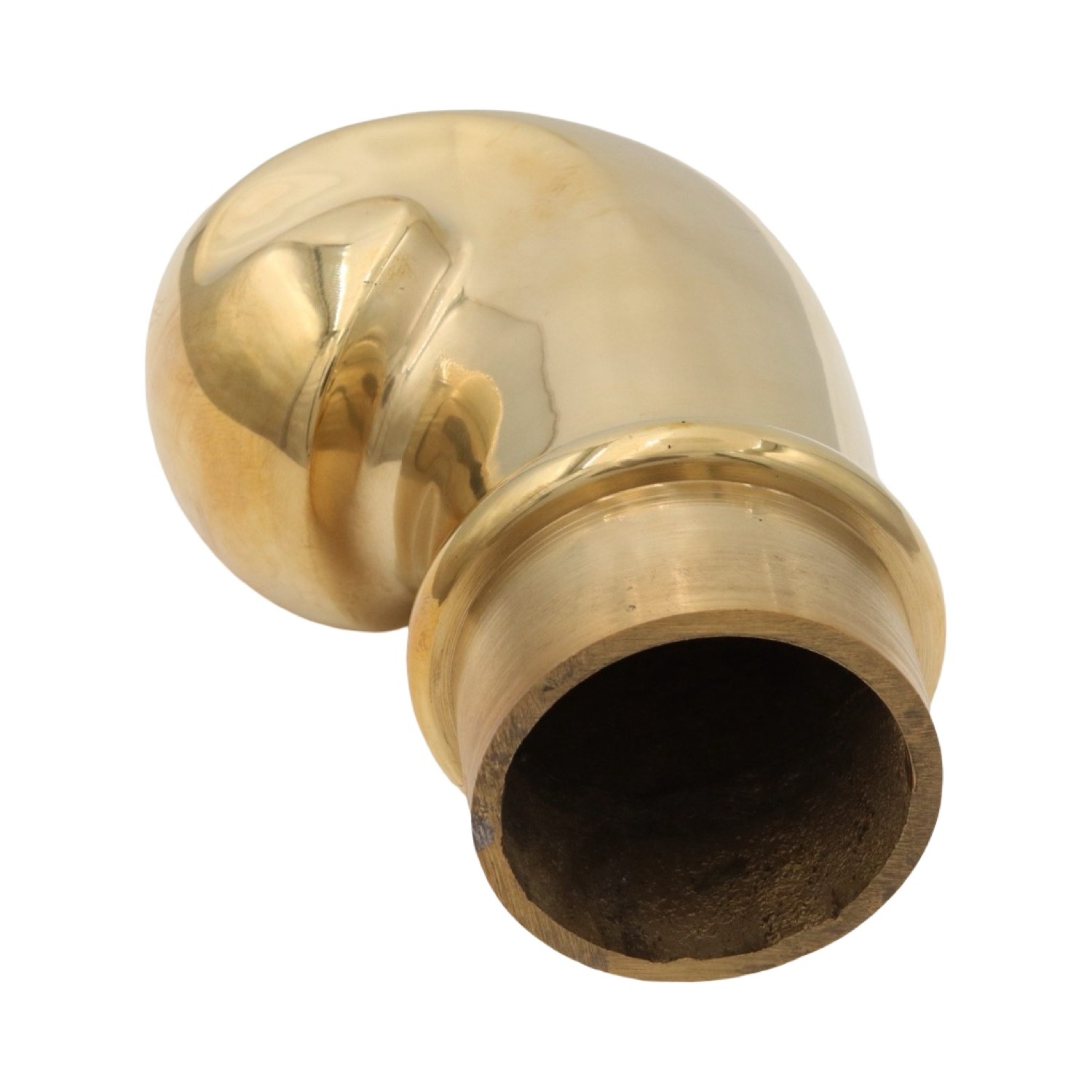 Curled Bar Rail End Cap in Heavy Cast Brass 2 Inch