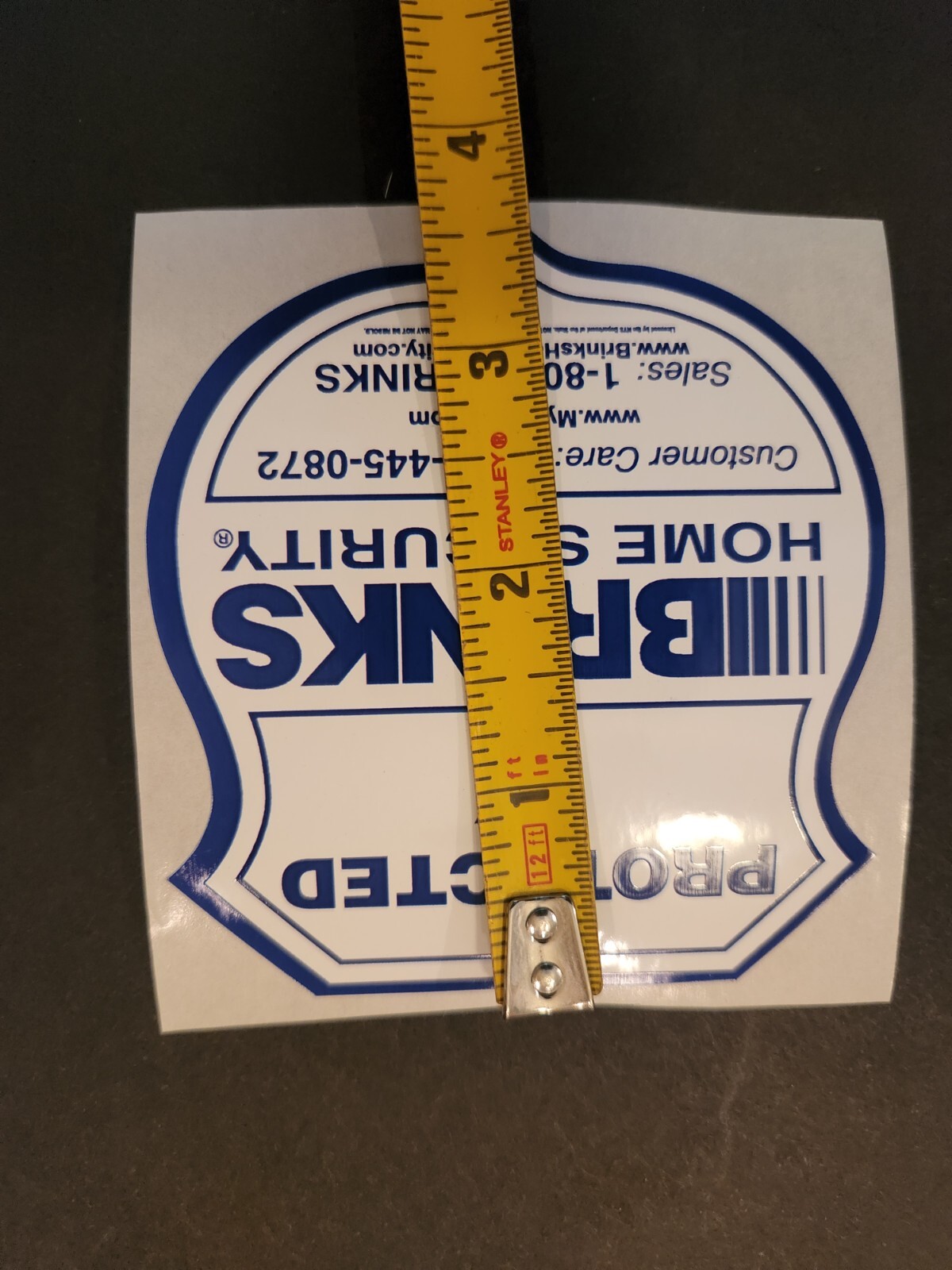 BRINKS HOME SECURITY ALARM WINDOW STICKER DECAL SIGNS Standard size 3.5" x 3.5"