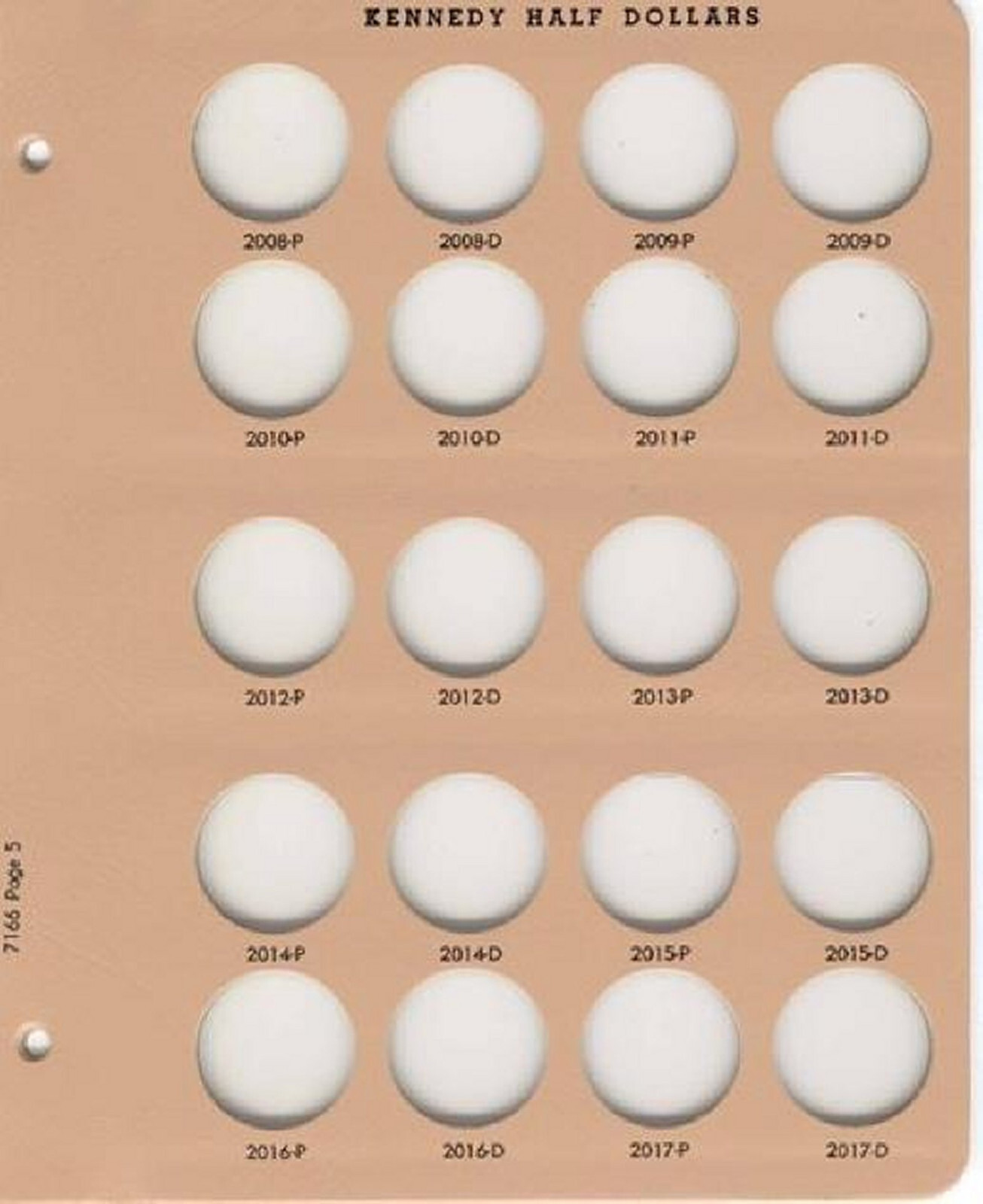 Dansco Coin Album 7166 Kennedy Half Dollar 1964-2027 (To Date) Book 50 cent