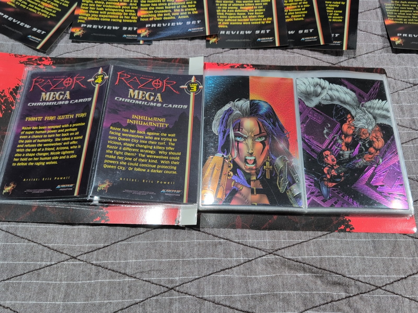 Everette Hartsoe's RAZOR Mega Chromium Card Complete Set w/binder/Chase/Preview