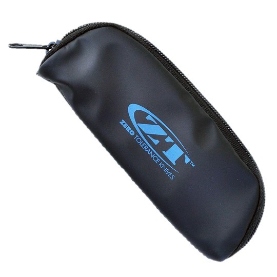 Zero Tolerance ZT Black Zipper Leatherette Sheep Skin Knife Pouch Case ZTPOUCH