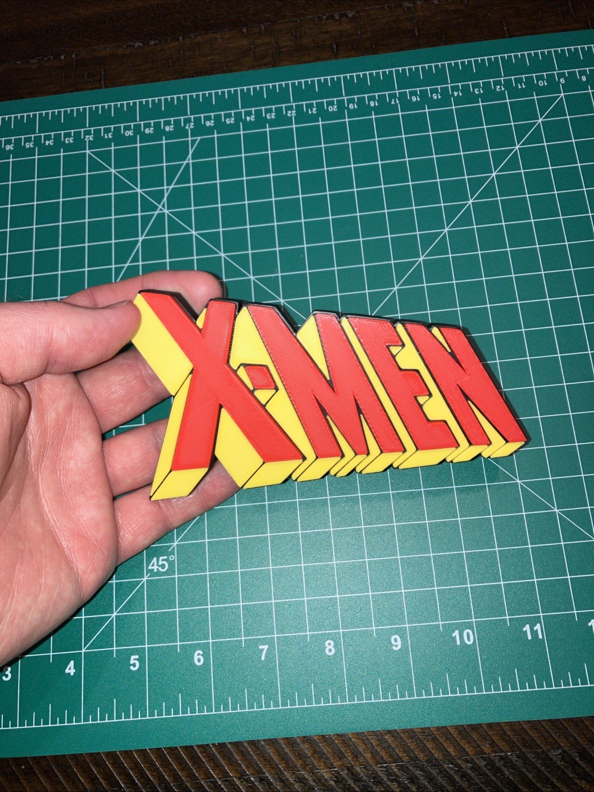 3D Printed X-Men Marvel Comics Sign Logo Display 5.5”x3”x0.5”