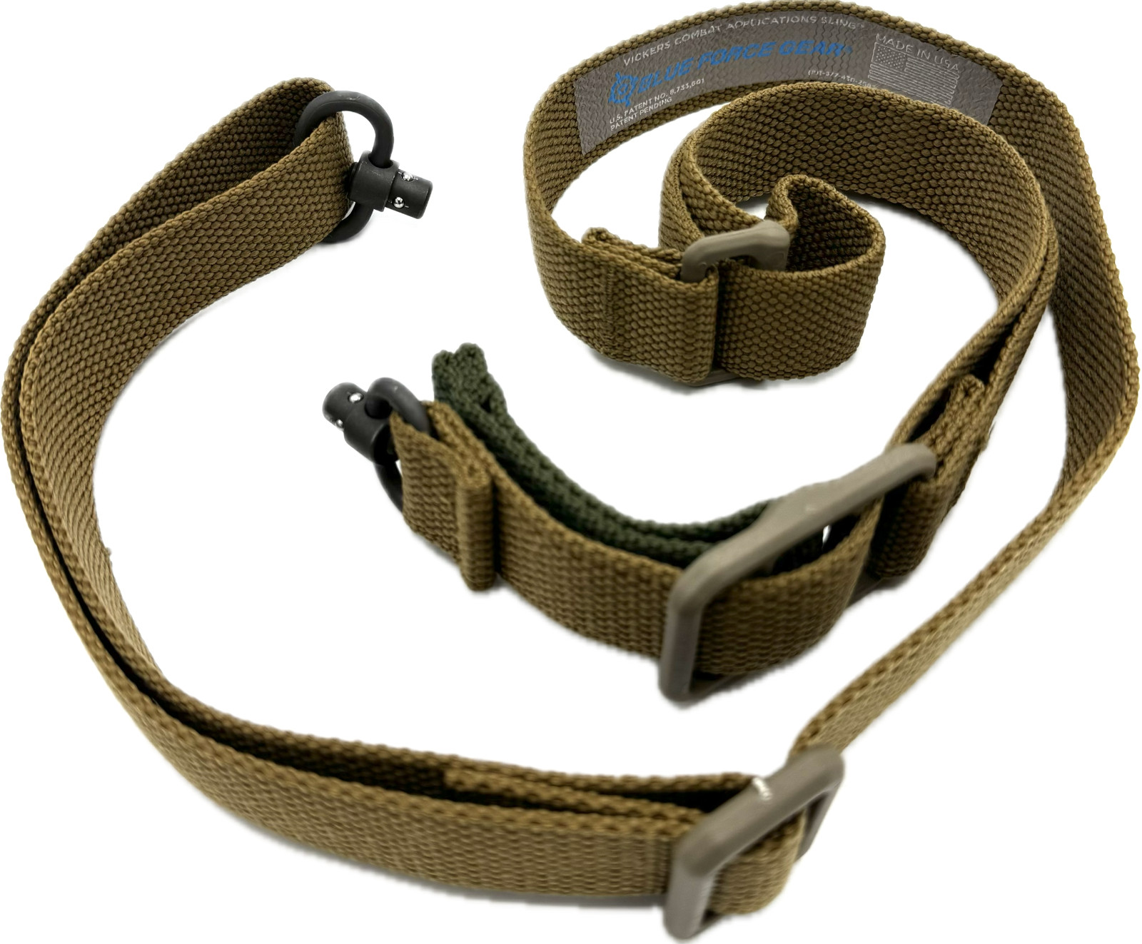 Blue Force Gear VCAS Vickers Push Button Sling, Coyote Brown, VCAS-PB-125-AA-CB