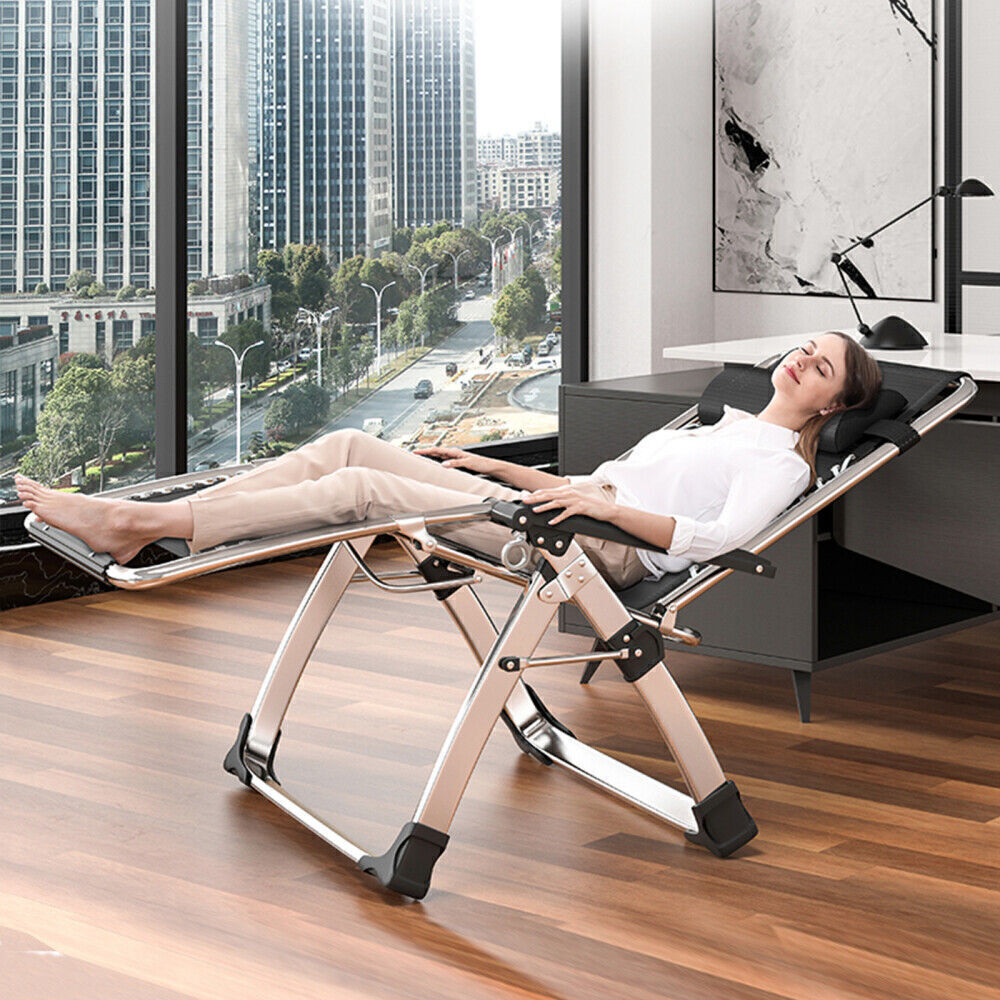 NAIZEA Zero Gravity Chair, Premium Lawn Recliner Folding Chaise Lounge & Cushion
