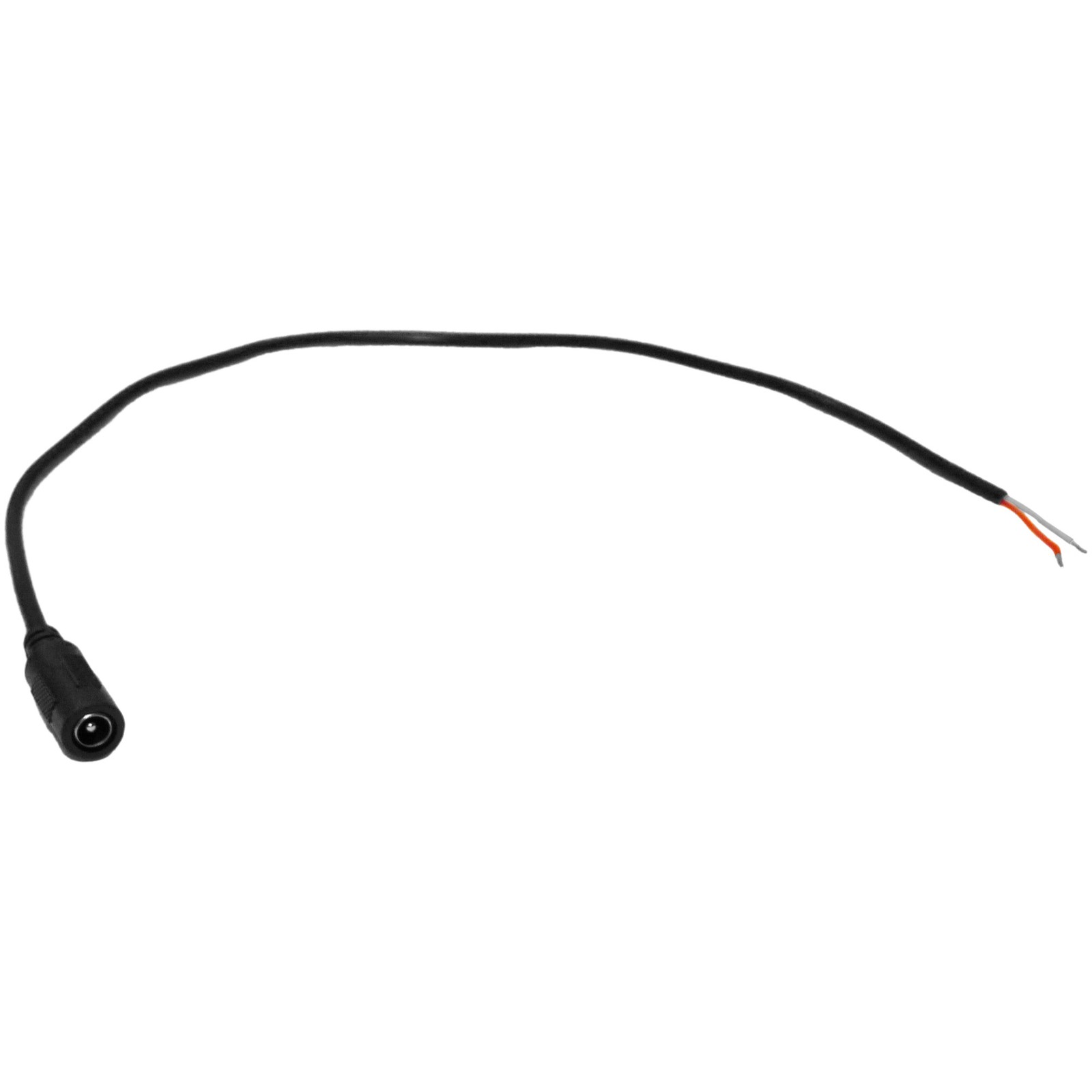 2x DC Power Jack Adapter Plug Female Pigtails 5.5mm x 2.1mm 46cm/18in 12V Port