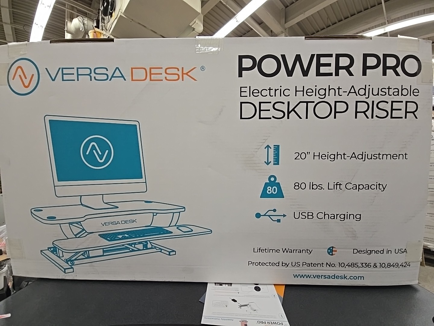 VERSADESK® PowerPro™ 36” x 24” Standing Desk Converter
