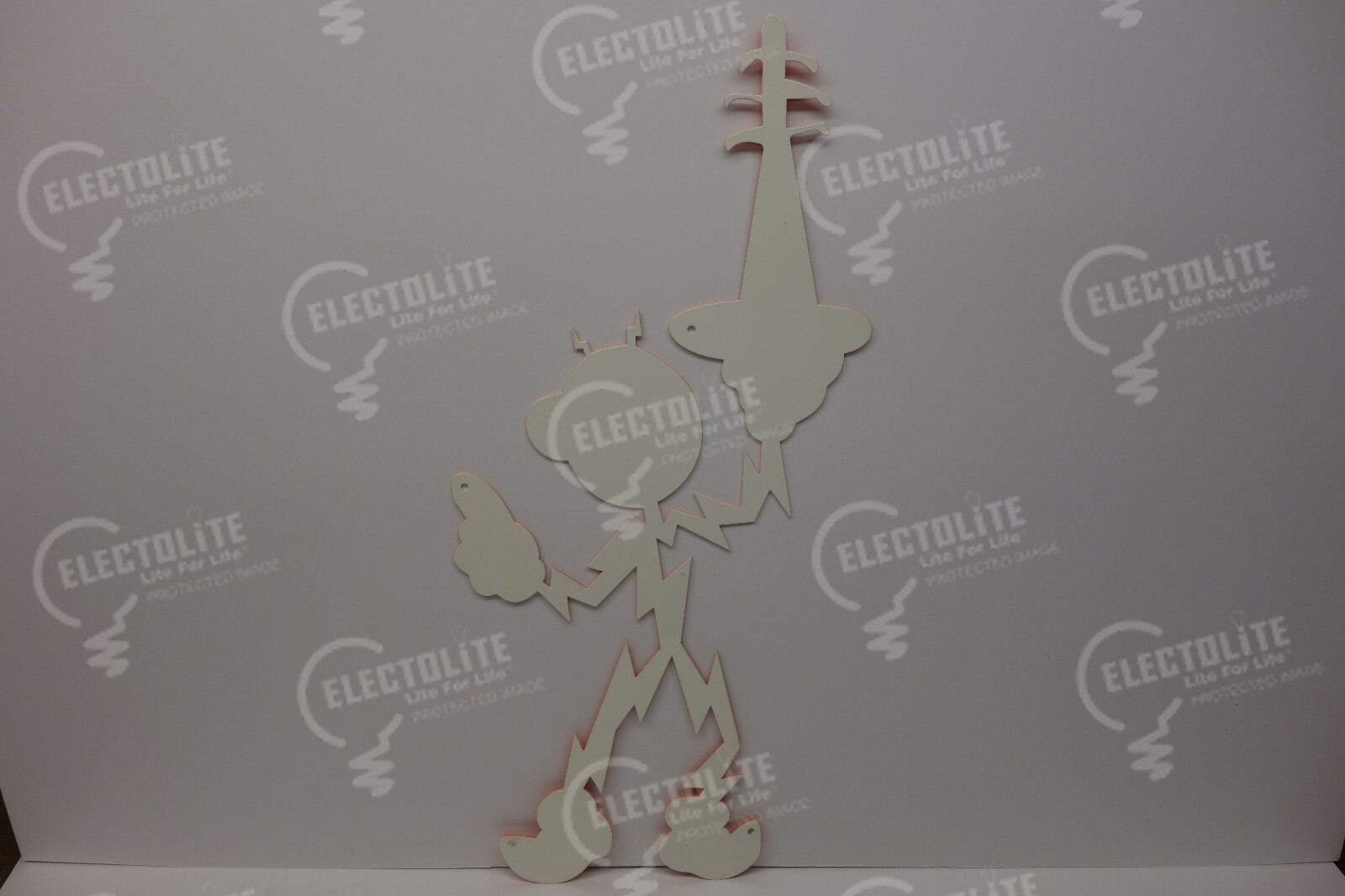 Reddy Kilowatt HOLDING ELECTRIC TOWER DIE CUT HEAVY SIGN ELECTRICIAN GIFT!