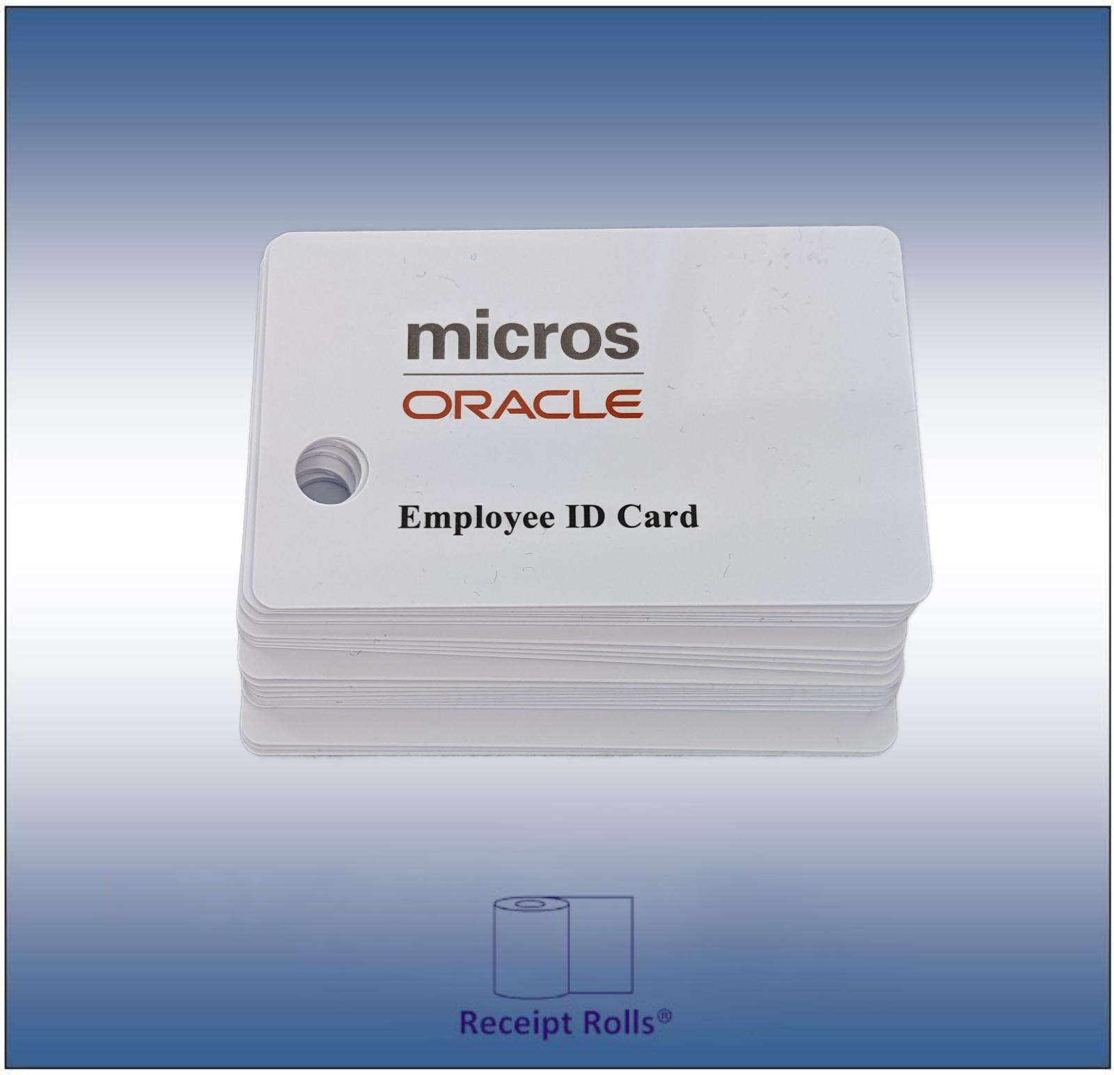 50 Genuine White Micros Oracle Magnetic Stripe Employee Swipe ID Cards