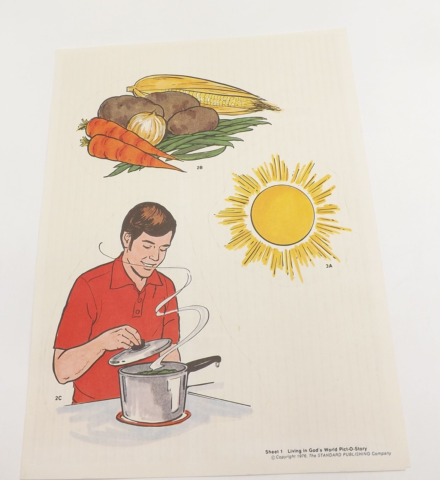 Redi-Cut Living in God's World Felt Flannel Board Pict-O-Story Graph 1970s