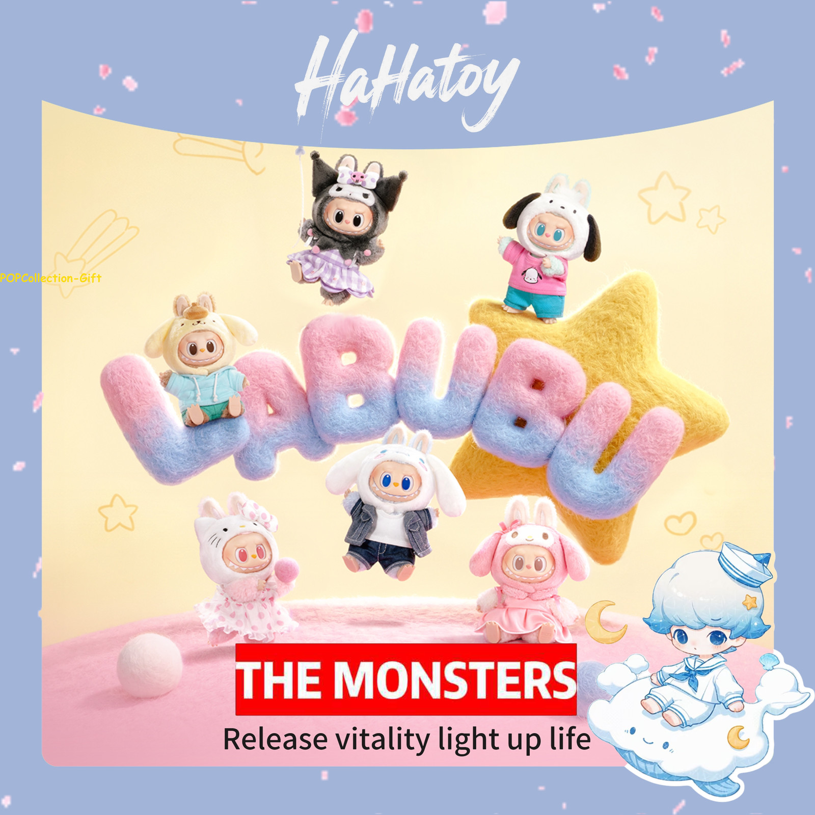 POP MART The Monsters X Sanrio Characters Series Confirmed set 6pcs Basic Figure