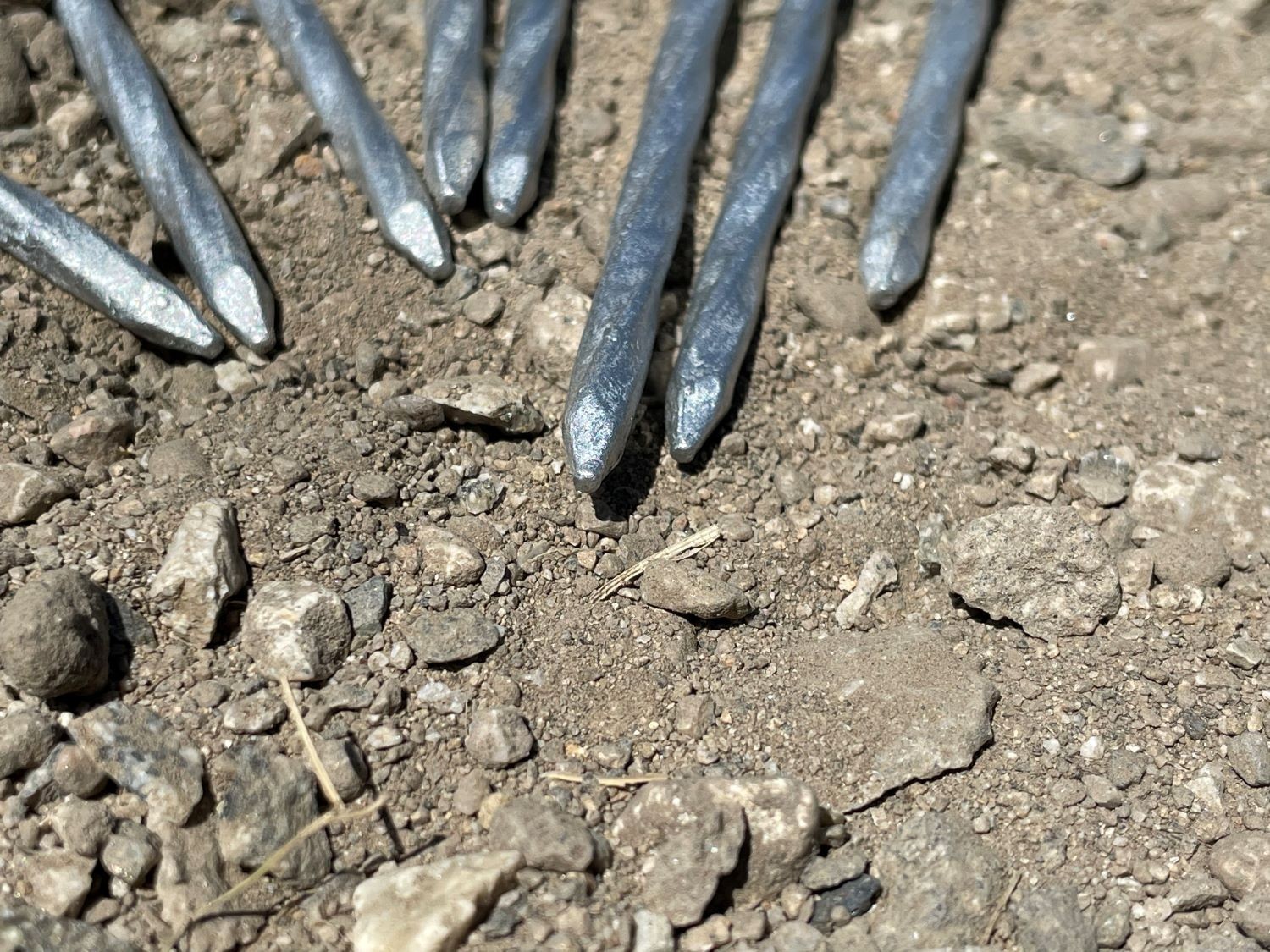 4 in. Galvanized Spiral Landscape Edging Spikes - 7 Gauge Steel - Sandbaggy