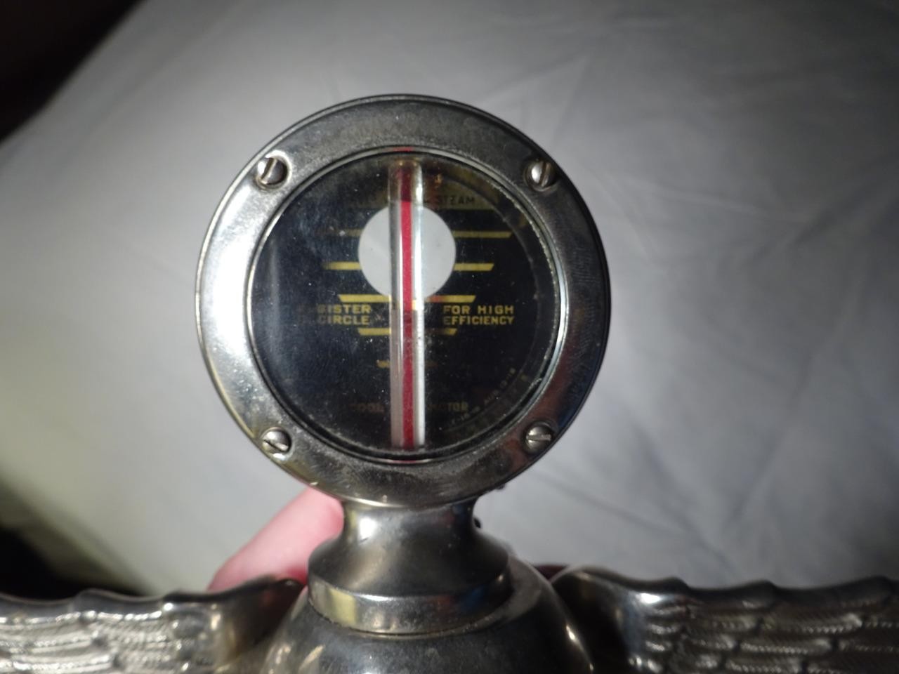 ANTIQUE WINGED EAGLE BOYCE MOTO-METER RADIATOR CAP HOOD ORNAMENT Minty