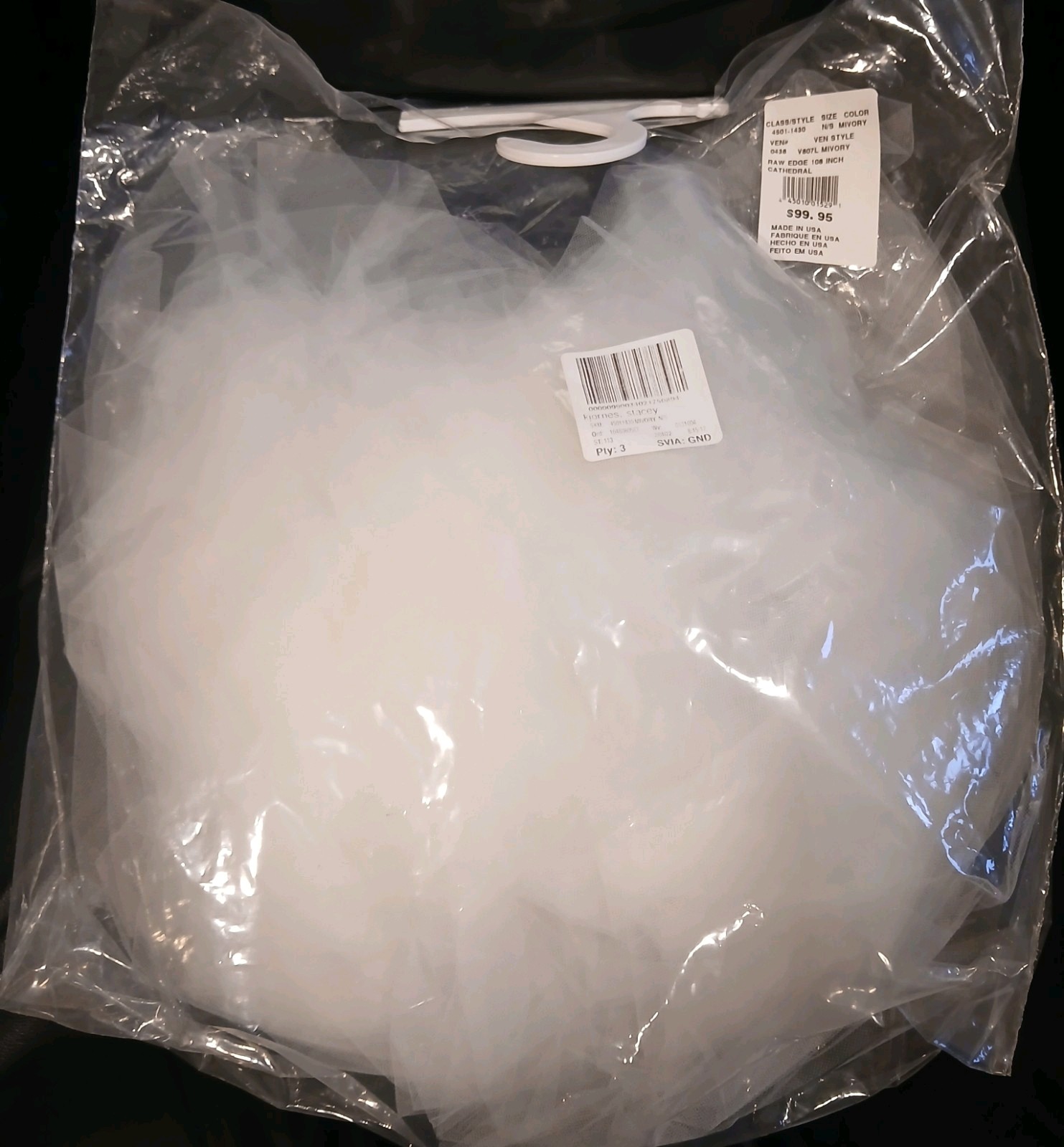 Raw edge cathedral veil 108in long, Worn One Bride. #wedding