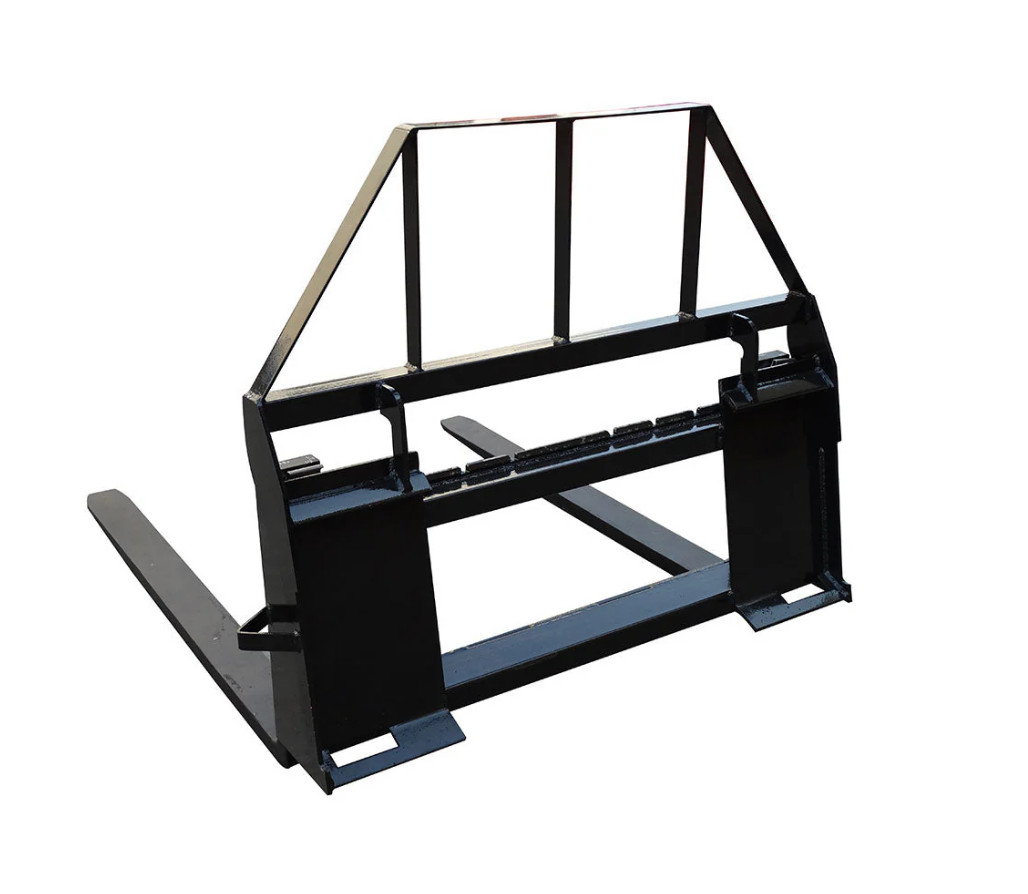 AGT 48in Pallet Fork Frame Skid Steer Attachment Quick Attach Mount Heavy Duty