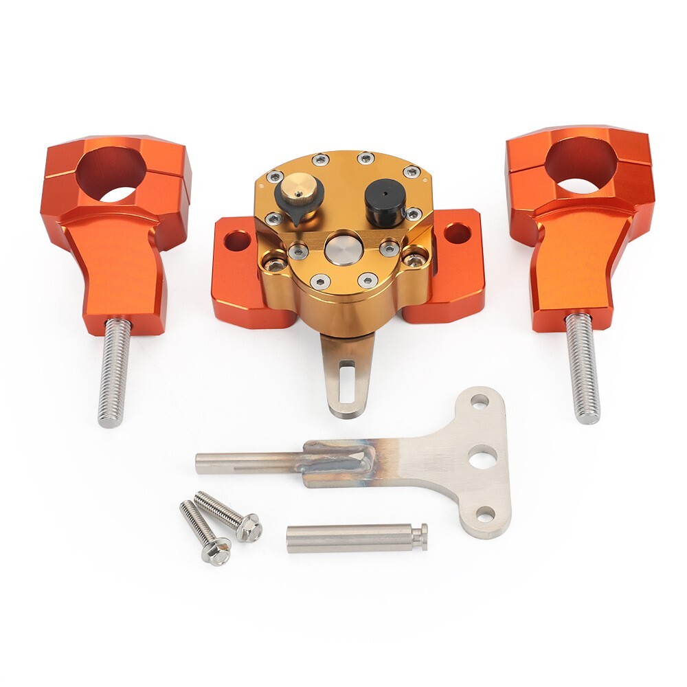 Steering Damper Stabilizer For 690Enduro/R/SMC R Bar Riser Clamp Mounting Kit