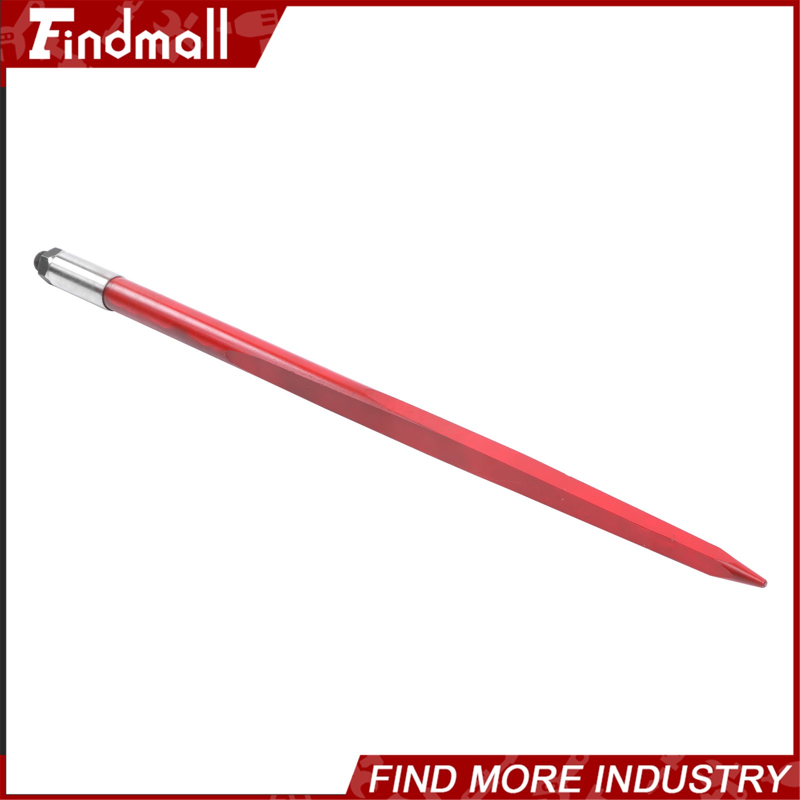 43" Hay Bale Spear Red 3000lbs Capacity Spike Fork Fit For Tractors Loaders 2Pcs