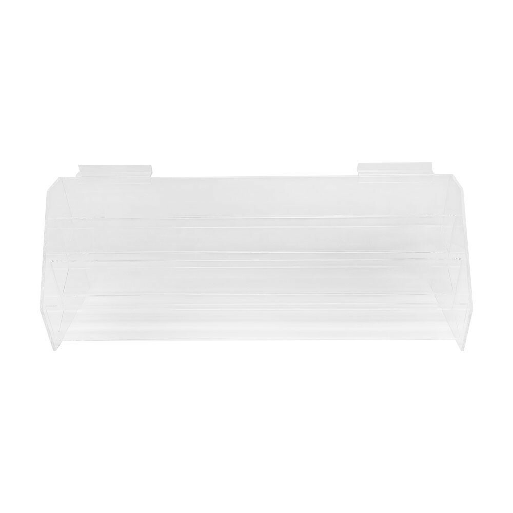 Three Tier Lucite Clear Acrylic Slatwall Bin Store Retail Fixture