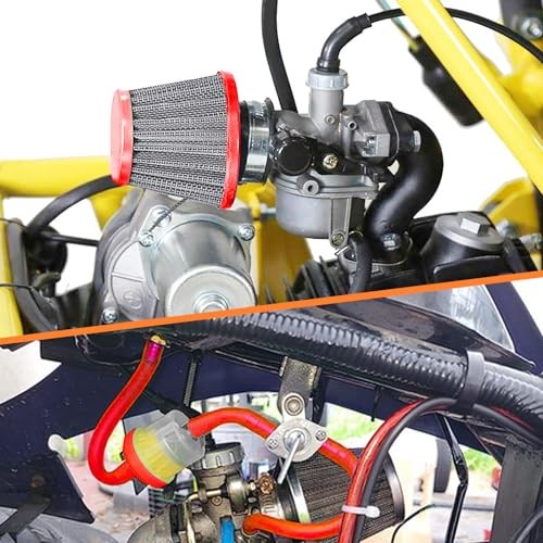 PZ19 Carburetor Carb Air Filter Fuel Line Kit for 50cc 70cc 90cc 110cc RED