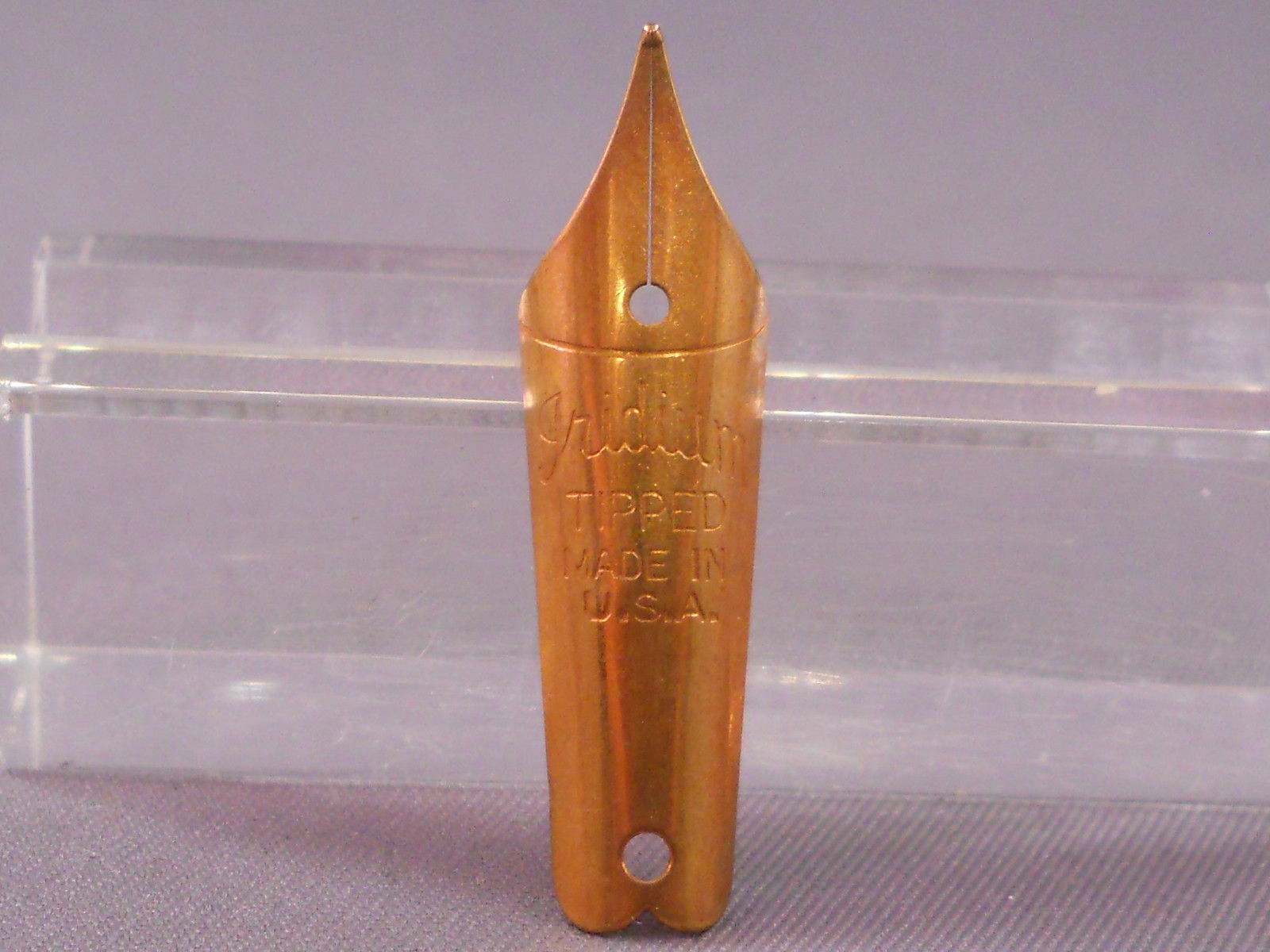 Fountain Pen Nib Vintage #8 Gold Plated Nib --new old stock--iridium tipped